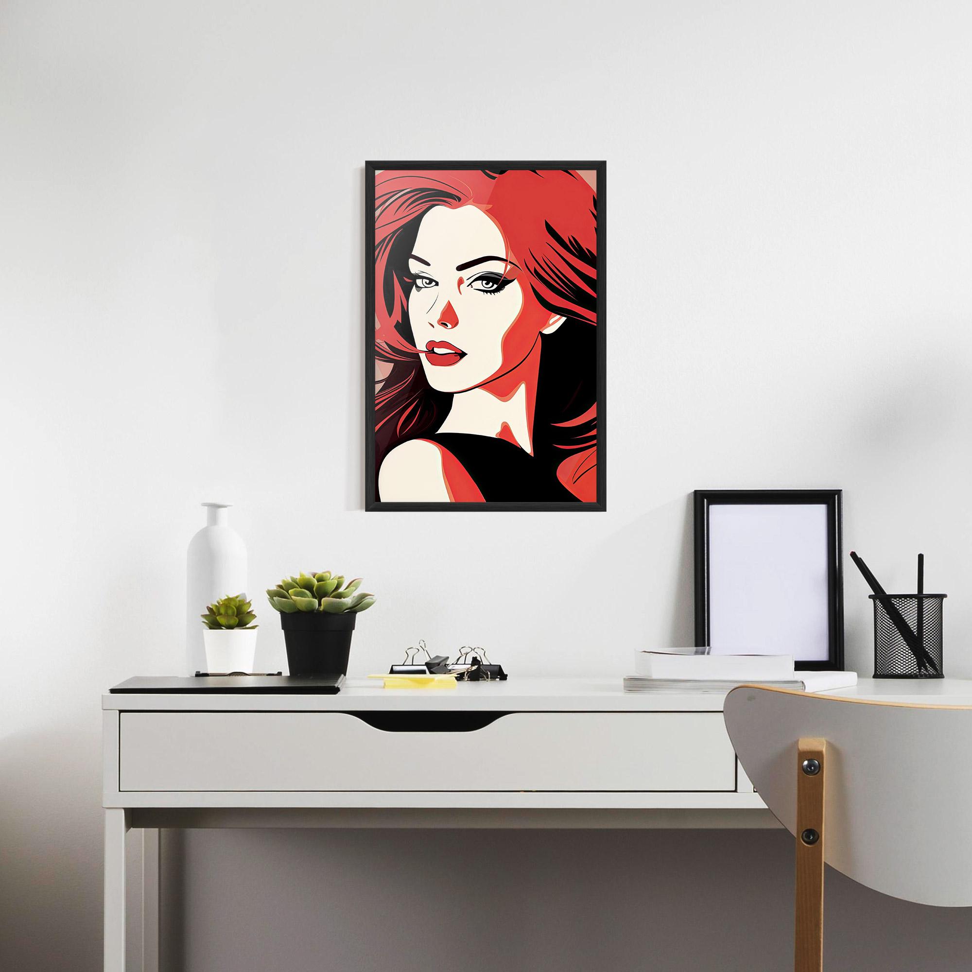 Plakat w Ramie Red Hair Pop Art mockup 7