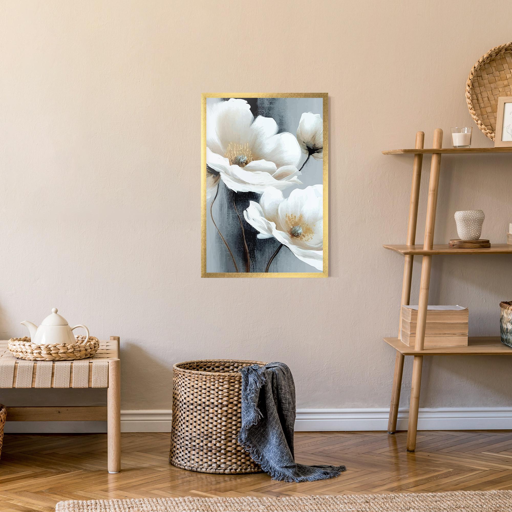 Plakat w Ramie Paint Texture Flower mockup 9