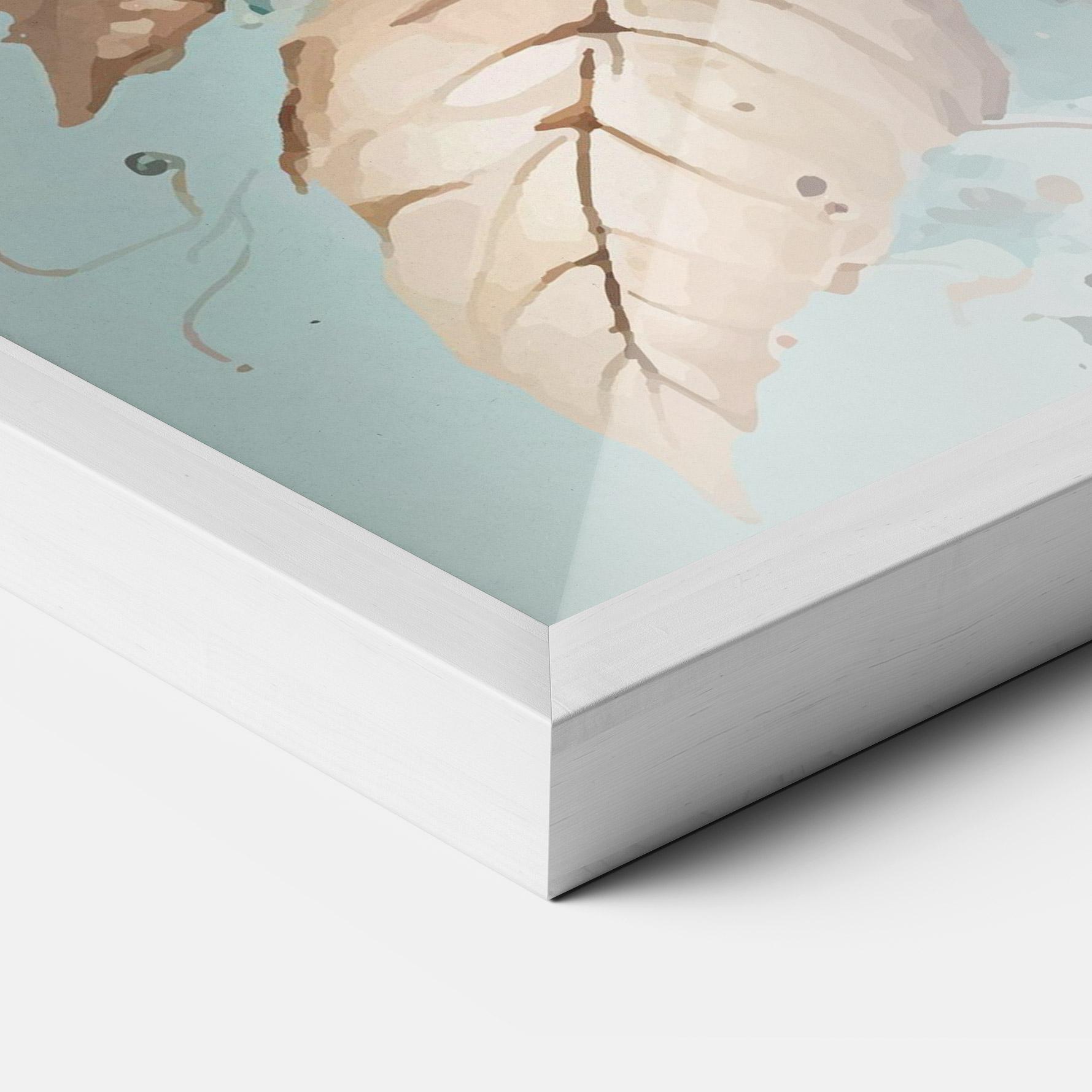 Plakat w Ramie Flower Green Watercolor mockup 3