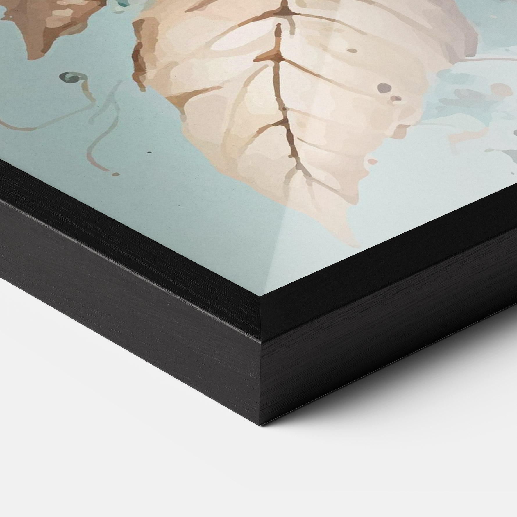 Plakat w Ramie Flower Green Watercolor mockup 3