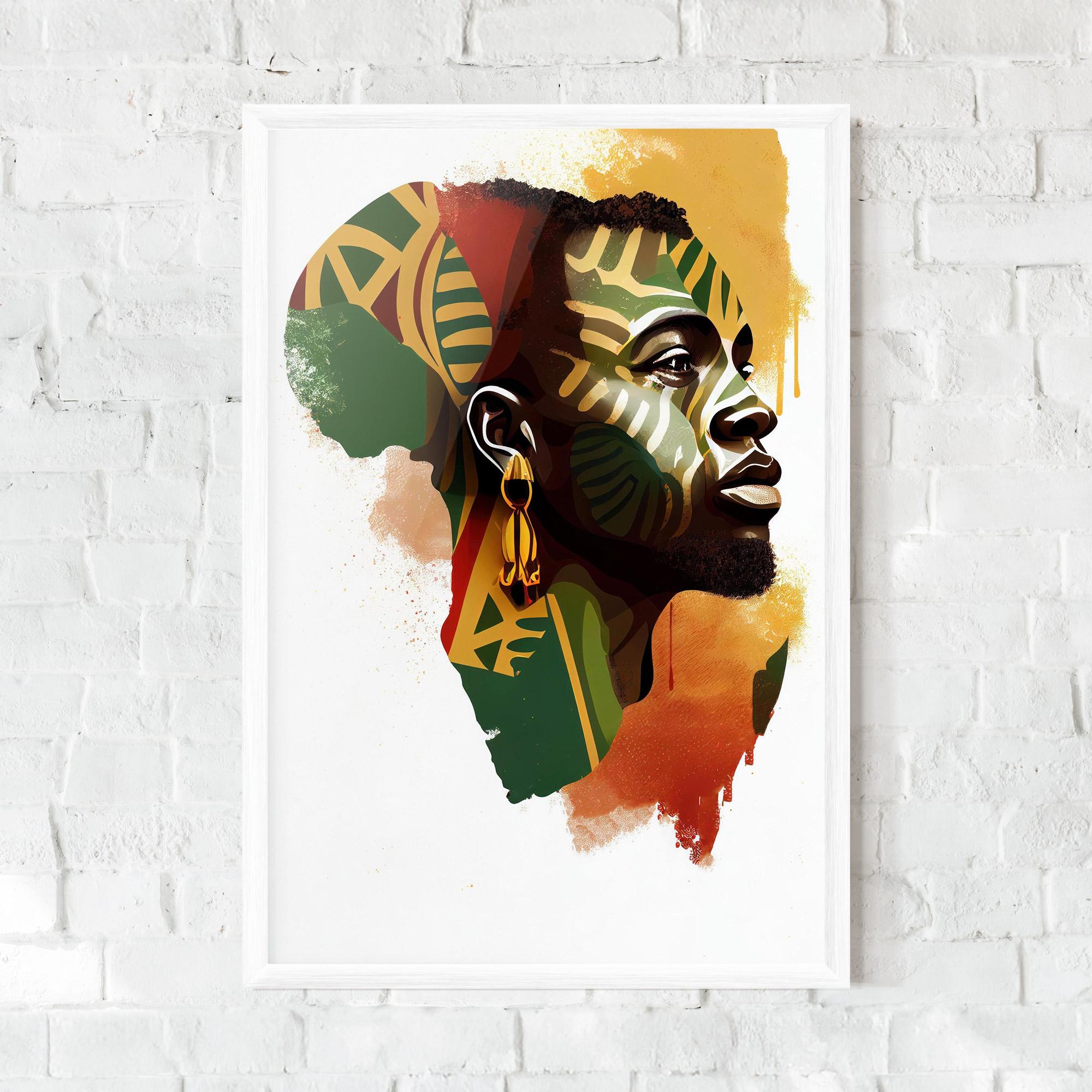 Plakat w Ramie African People Illustration mockup 0