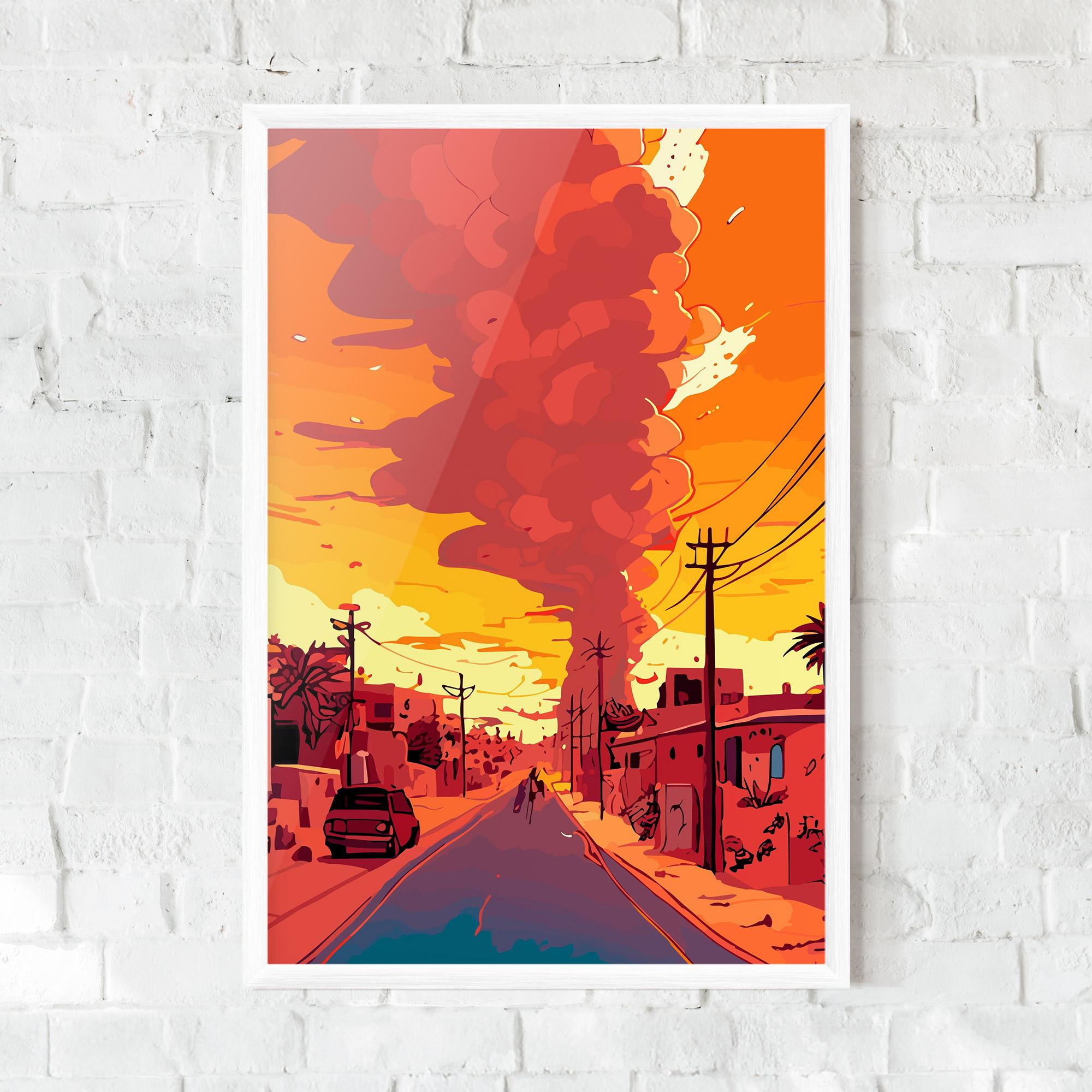 Plakat w Ramie African Smoke mockup 0