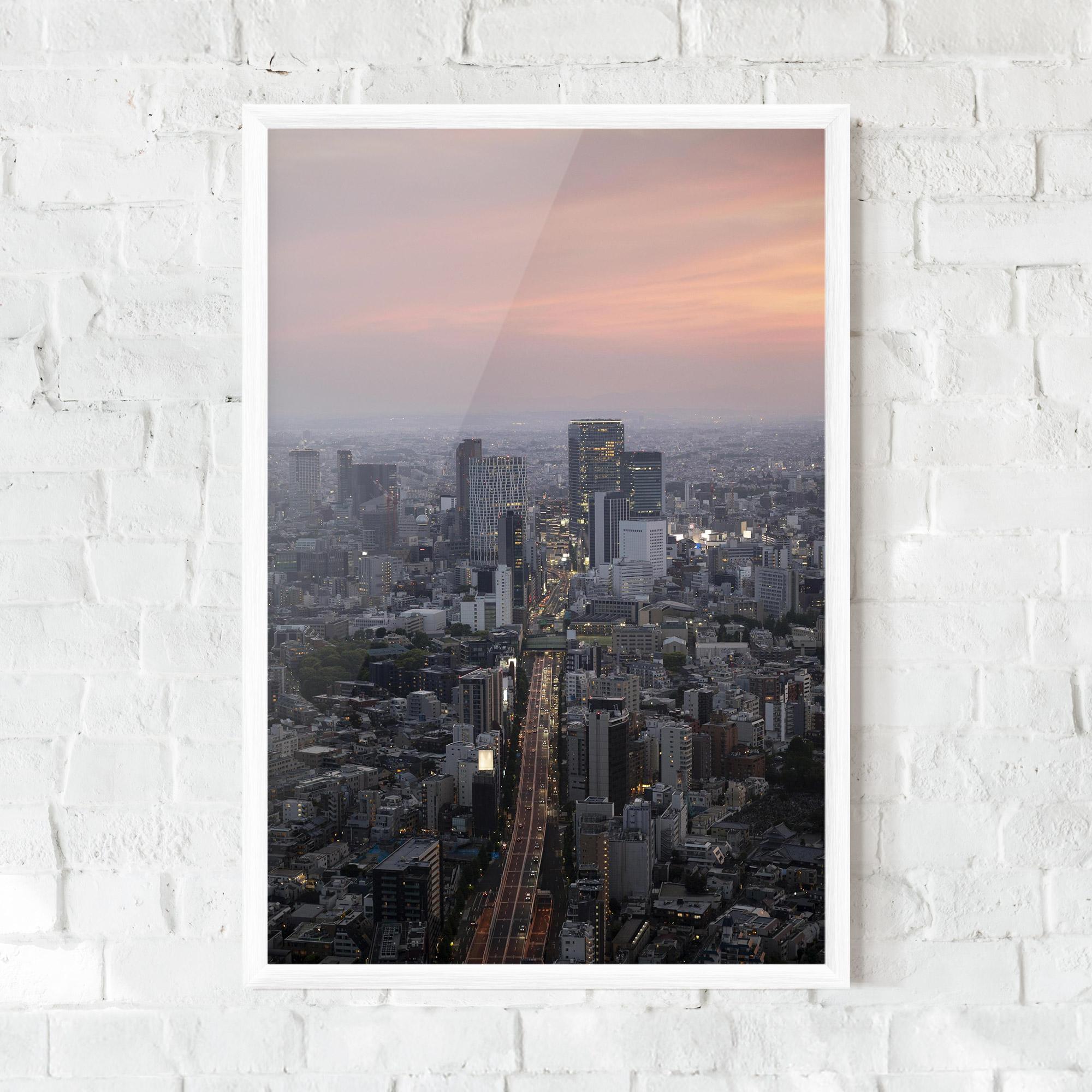 Plakat w Ramie Beautiful Tall Buildings mockup 0