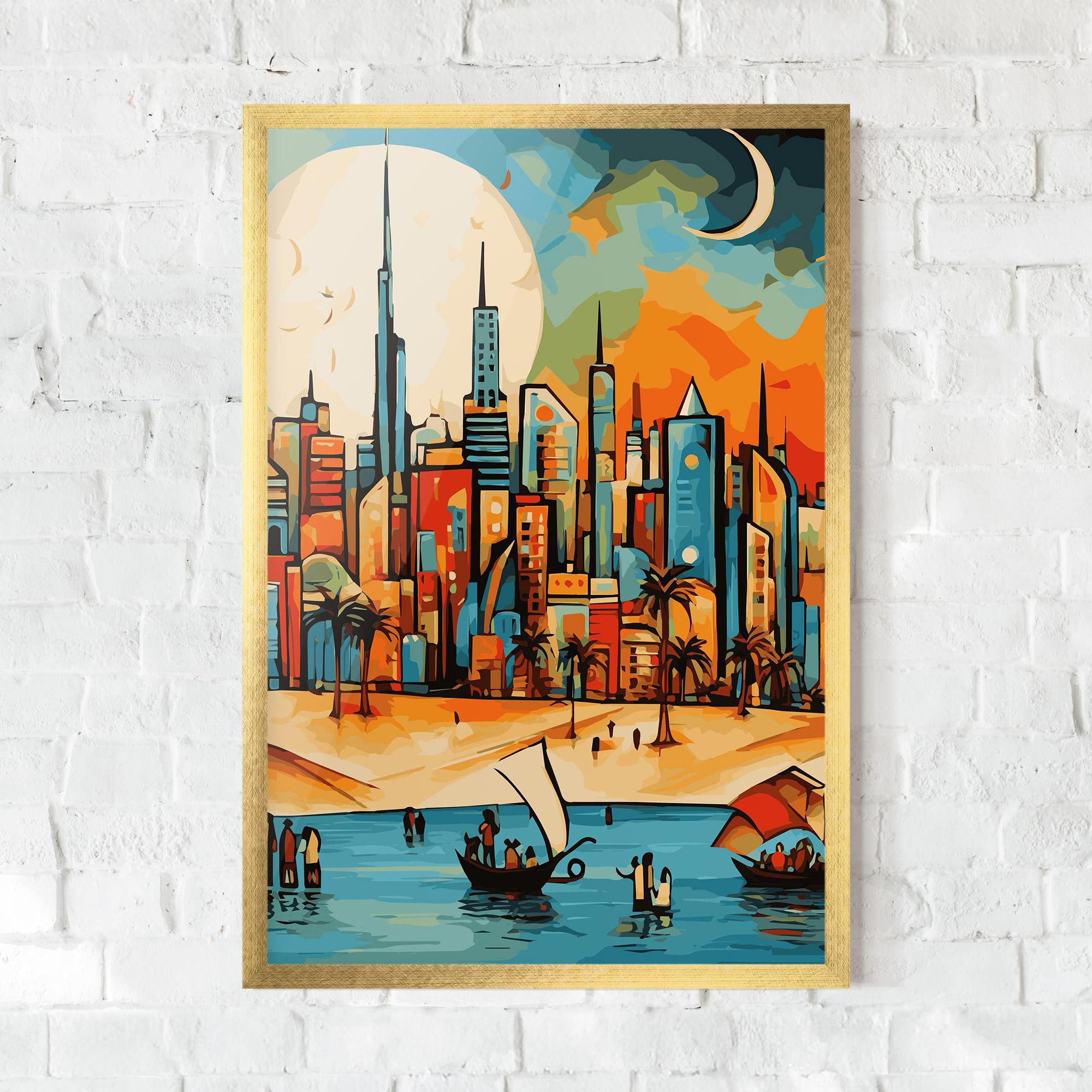 Plakat w Ramie African Moon mockup 0