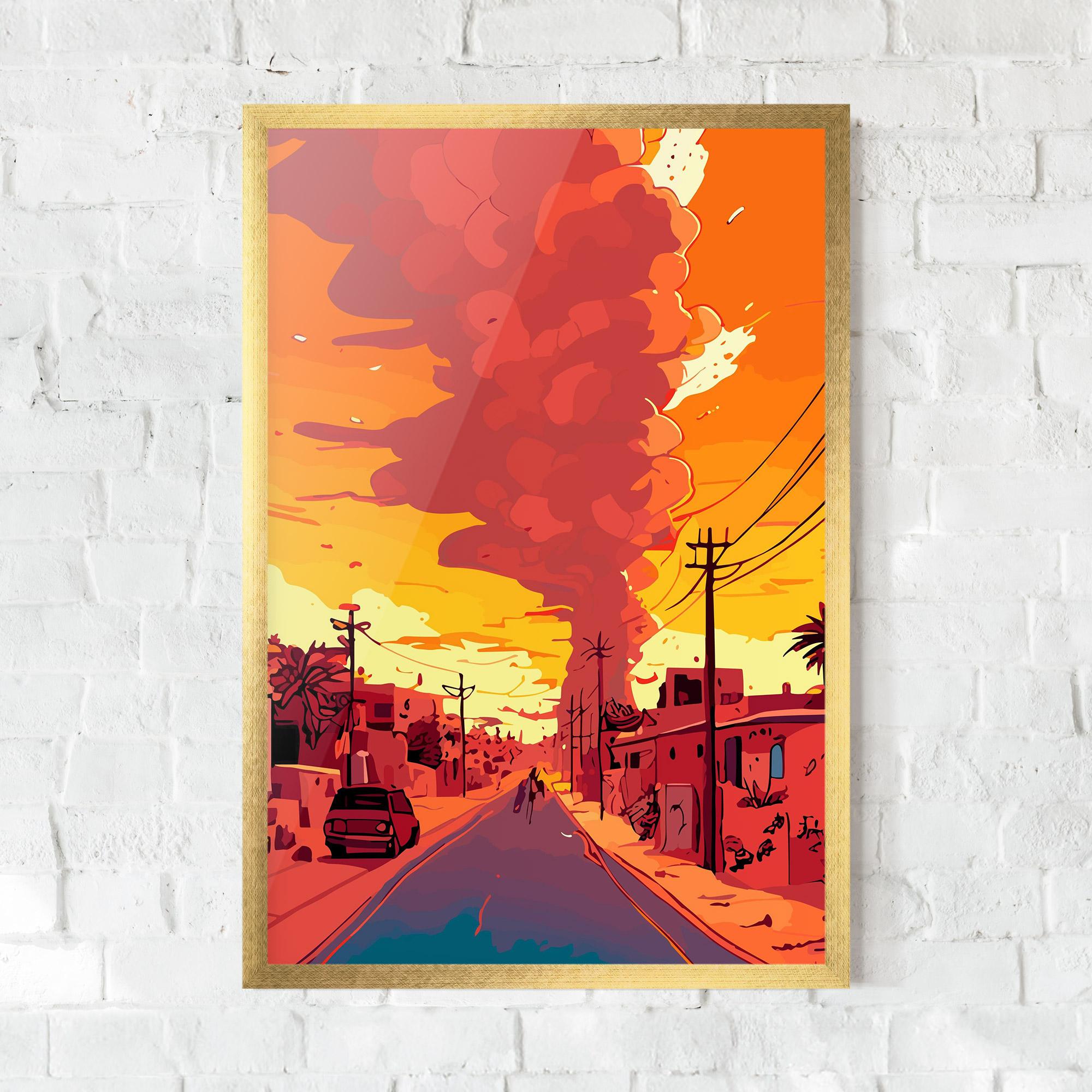 Plakat w Ramie African Smoke mockup 0