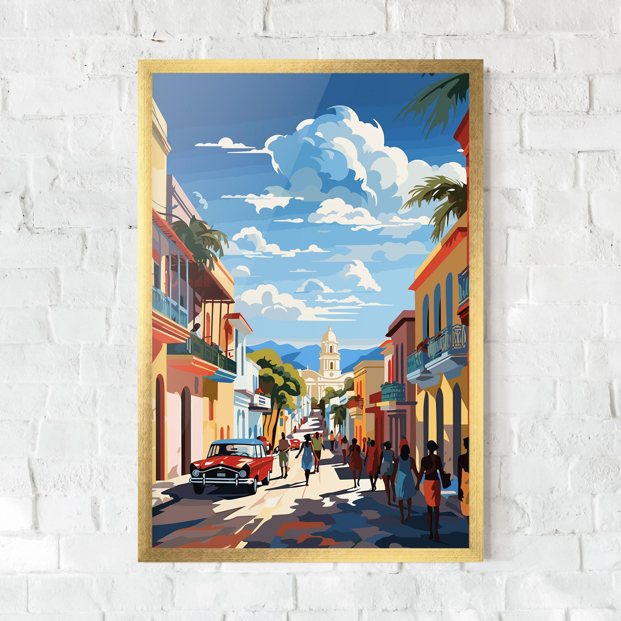 Plakat w Ramie African Street mockup 0