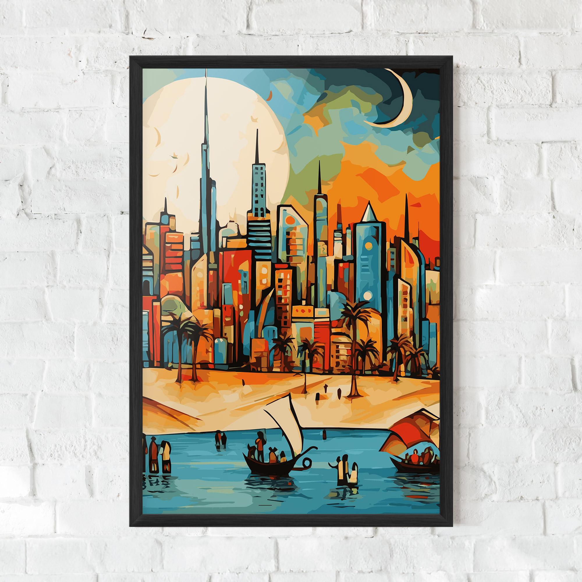 Plakat w Ramie African Moon mockup 0