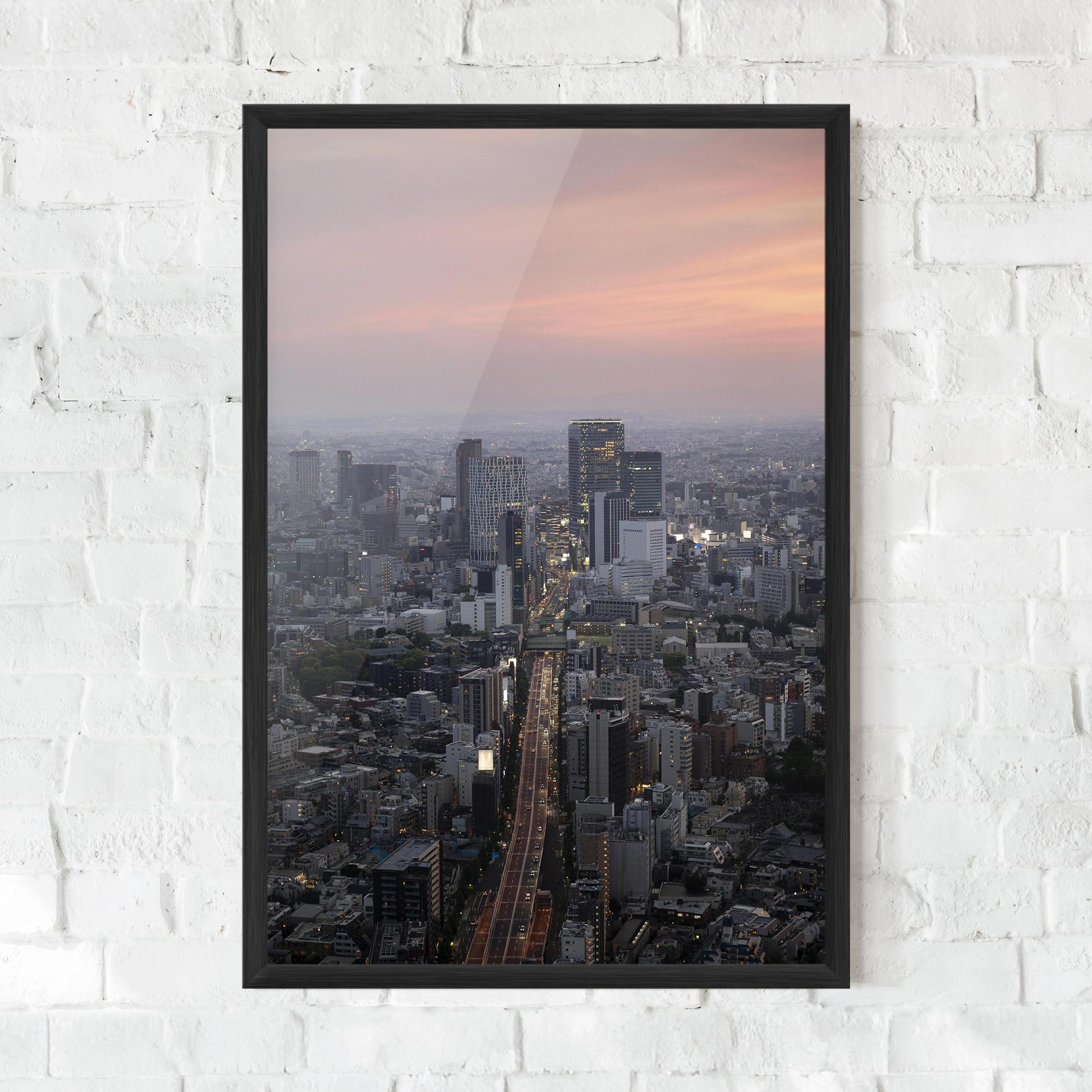 Plakat w Ramie Beautiful Tall Buildings mockup 0
