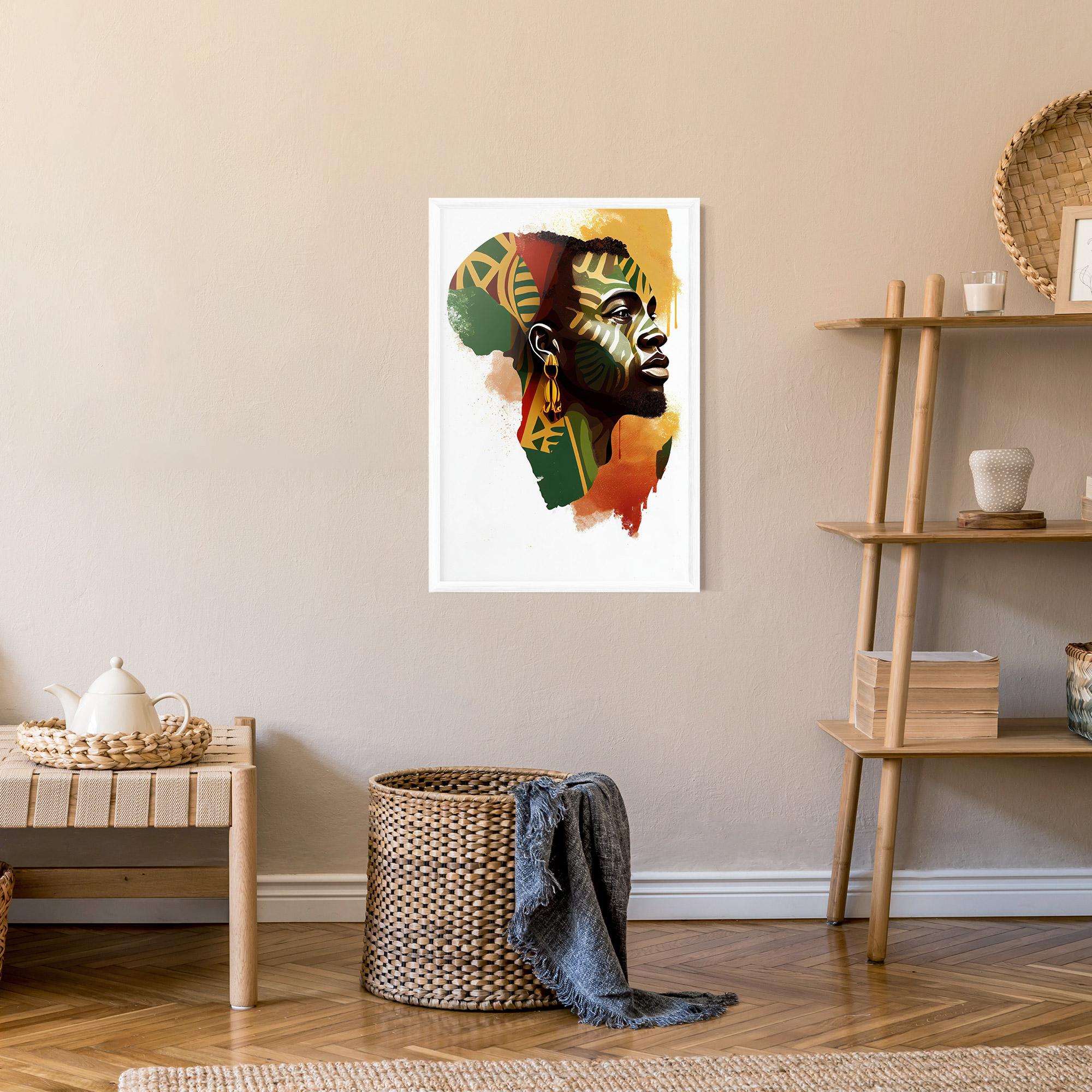 Plakat w Ramie African People Illustration mockup 9