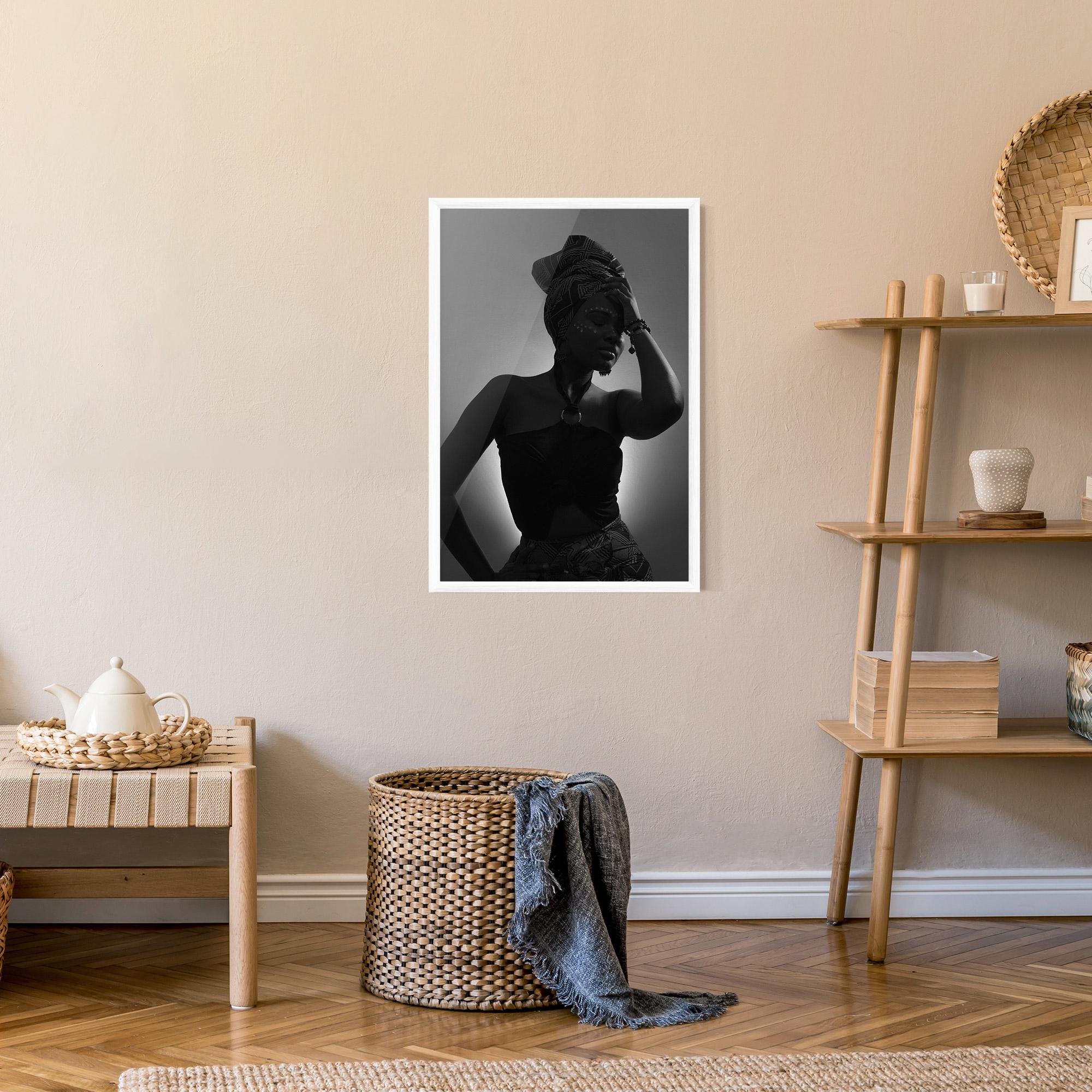 Plakat w Ramie African Woman Shadow mockup 9