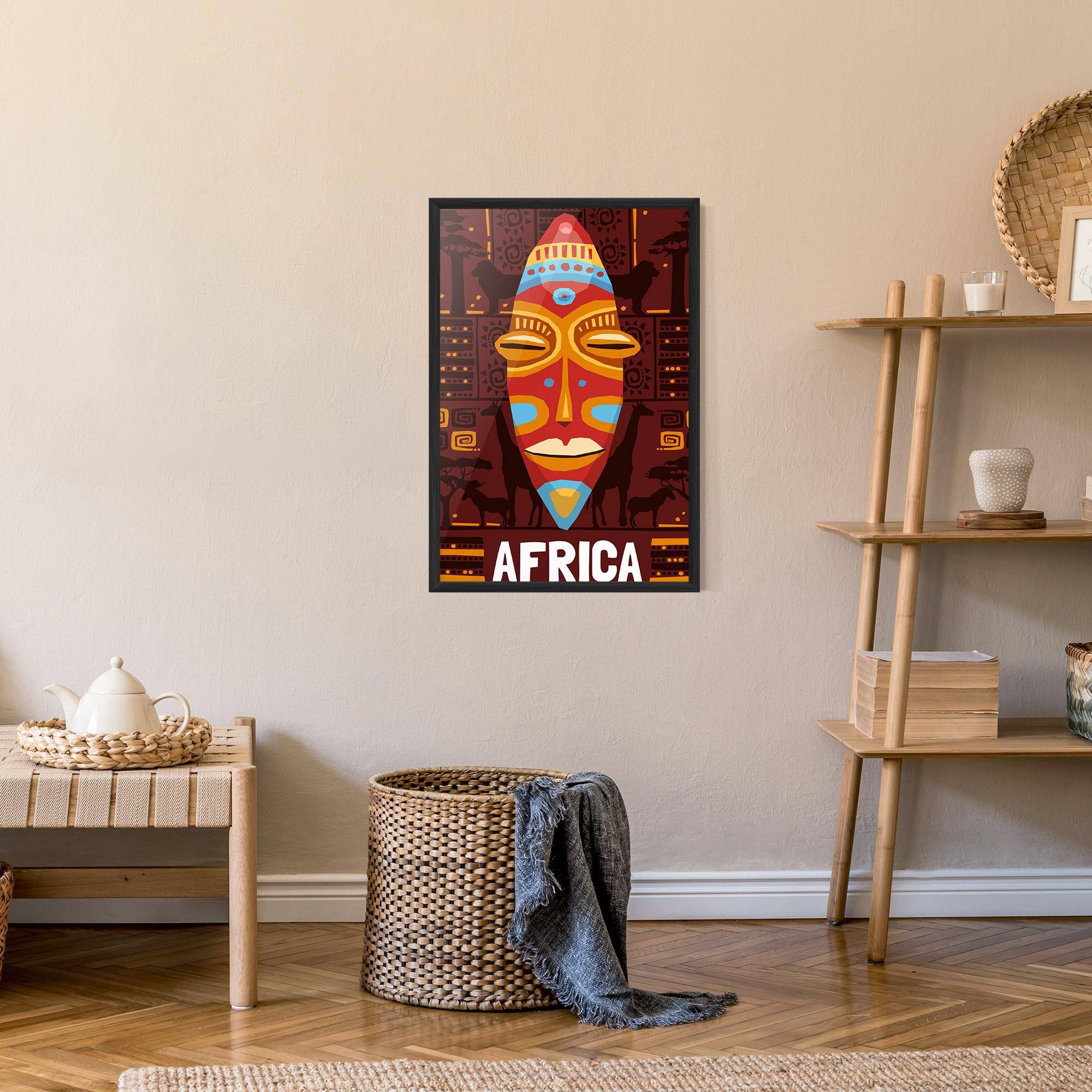 Plakat w Ramie Africa Mask mockup 9