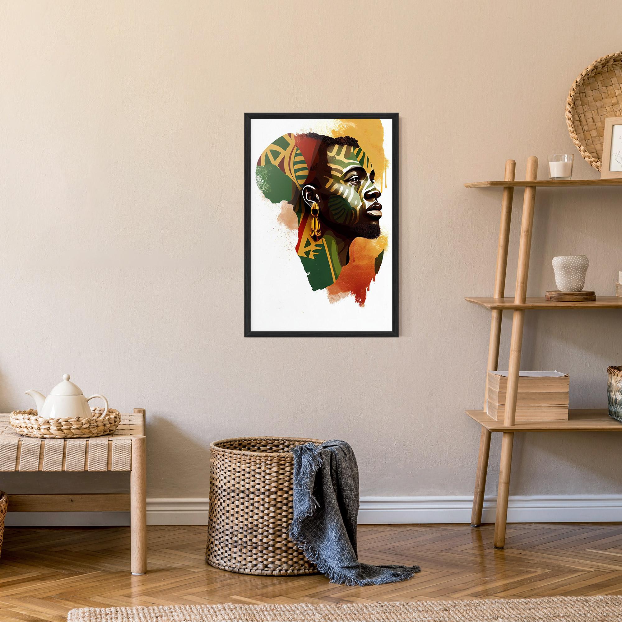 Plakat w Ramie African People Illustration mockup 9