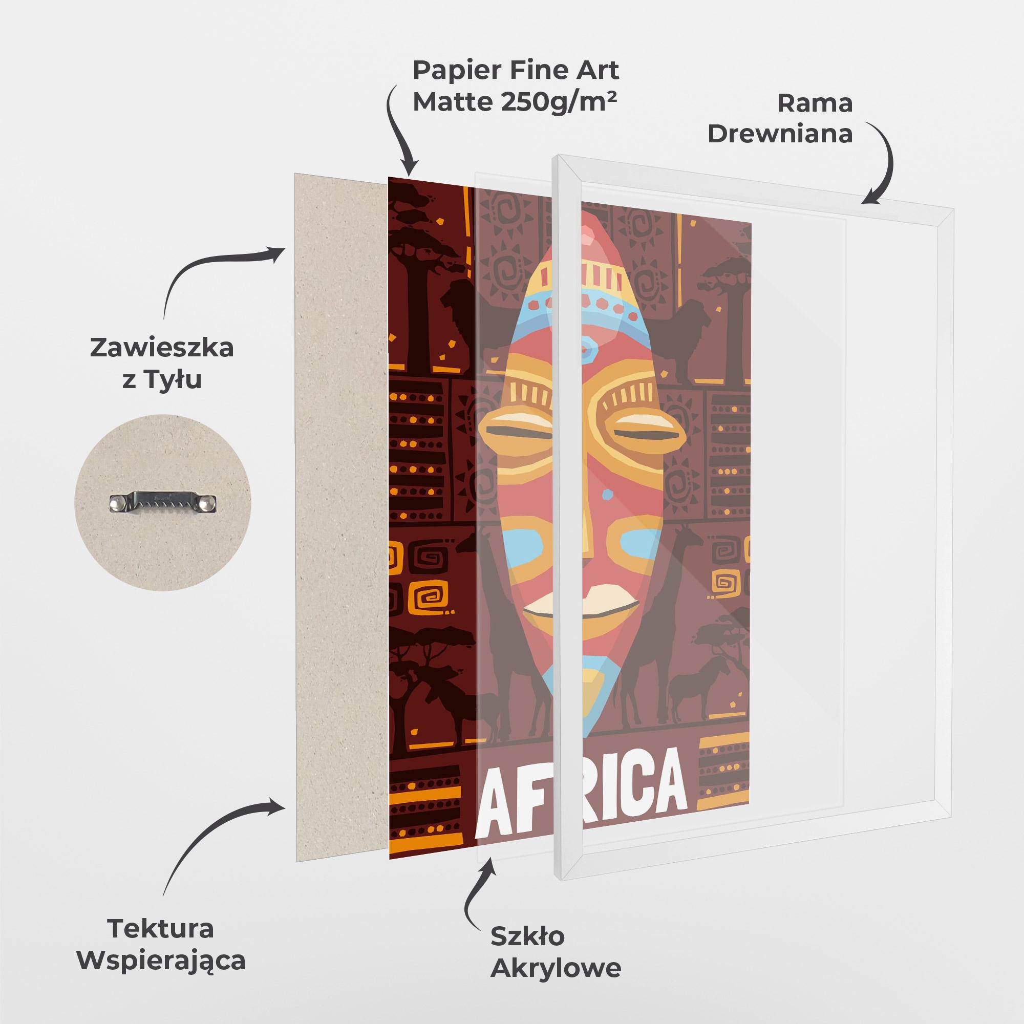 Plakat w Ramie Africa Mask mockup 1