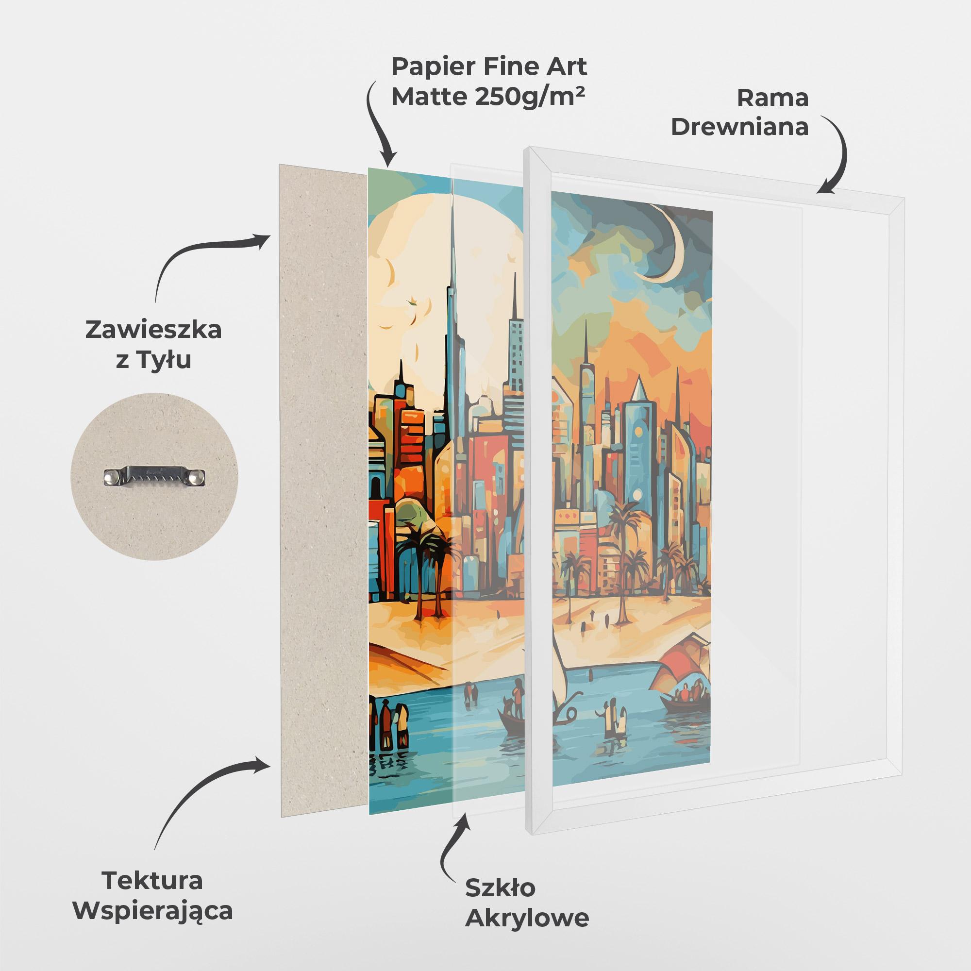 Plakat w Ramie African Moon mockup 1