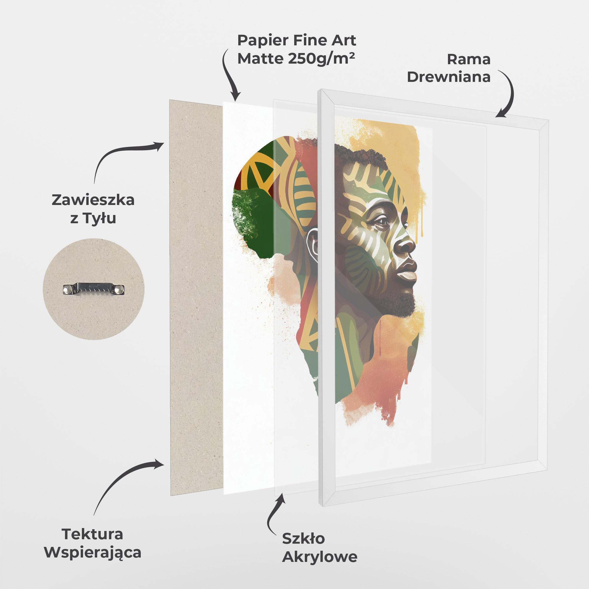 Plakat w Ramie African People Illustration mockup 1