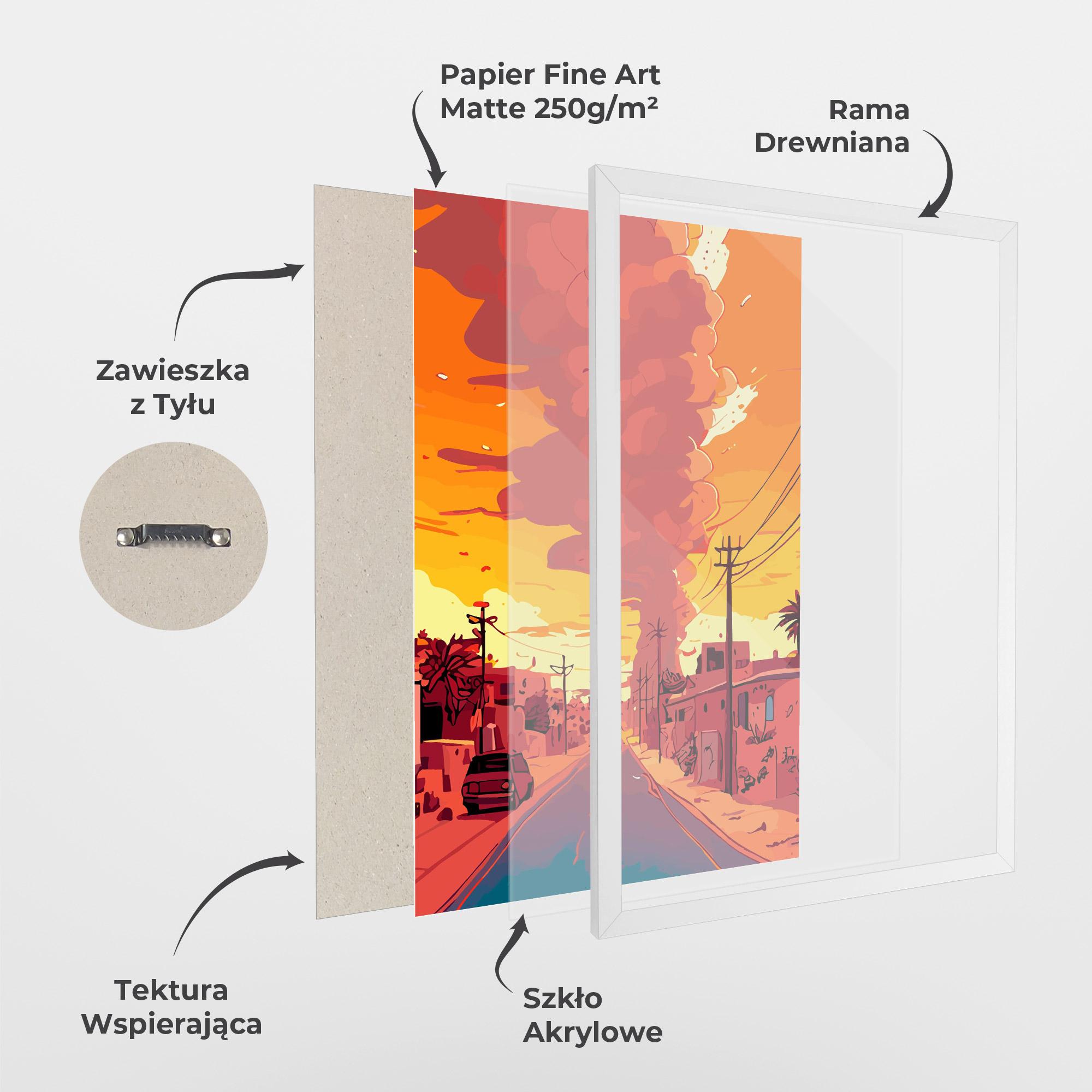 Plakat w Ramie African Smoke mockup 1