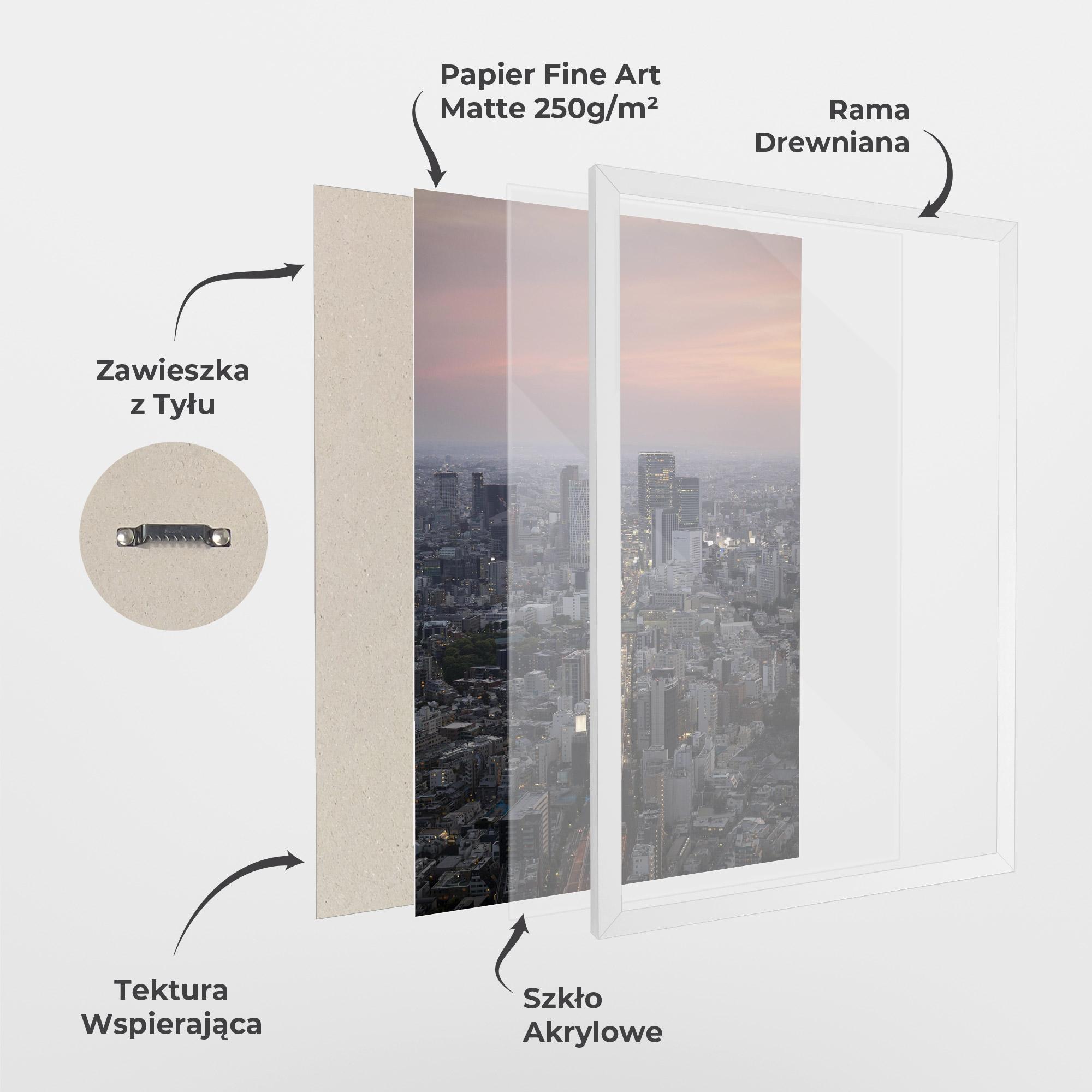 Plakat w Ramie Beautiful Tall Buildings mockup 1