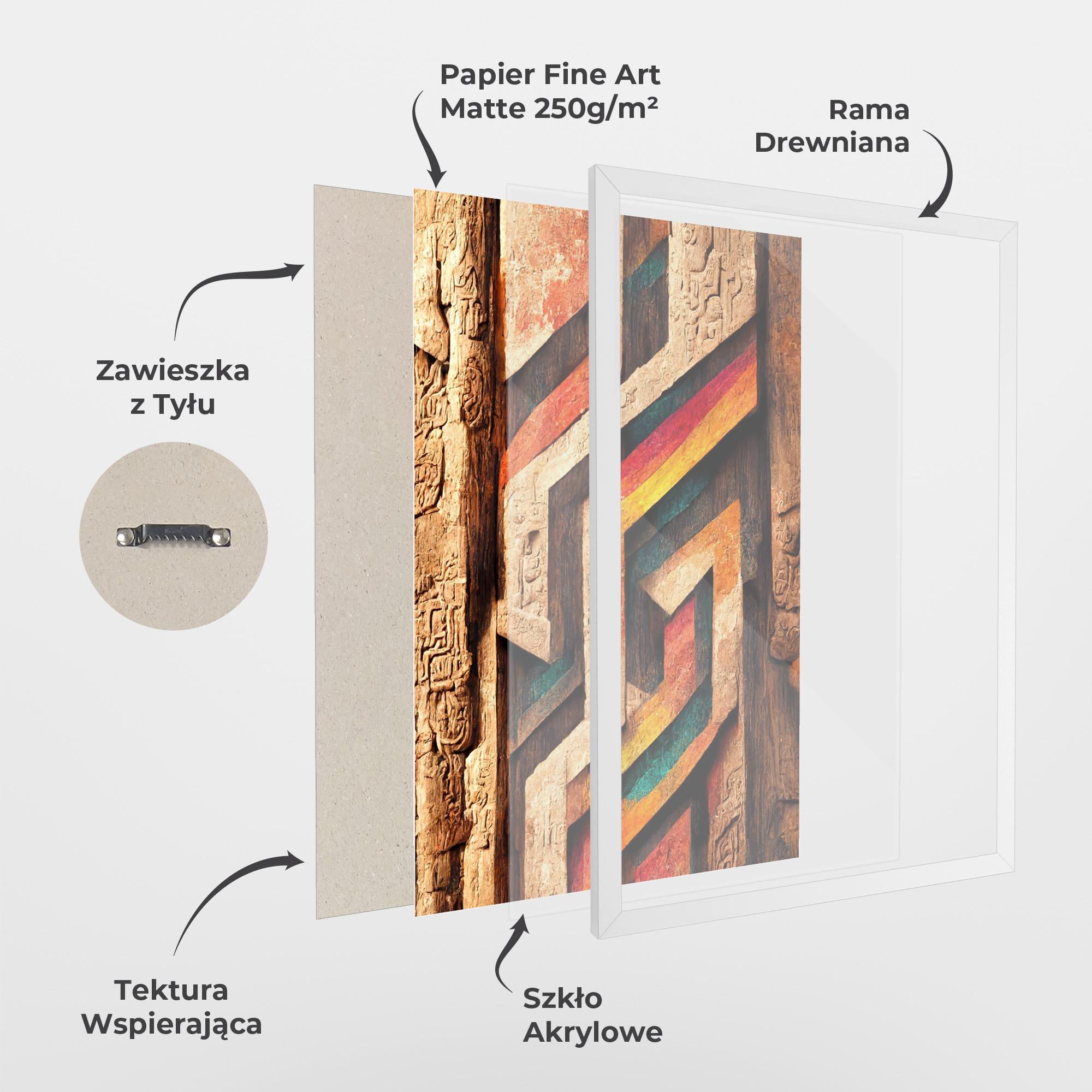 Plakat w Ramie Mayan Style Wood mockup 1