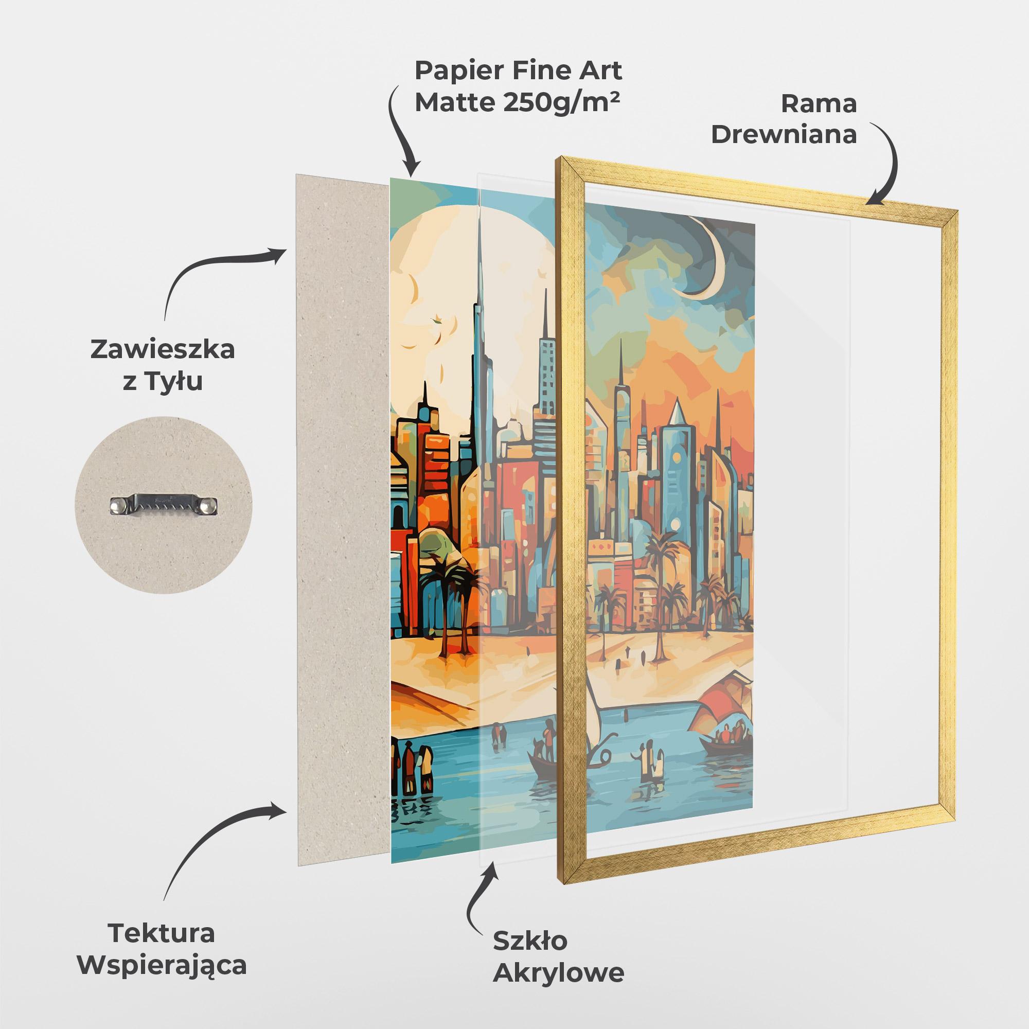 Plakat w Ramie African Moon mockup 1