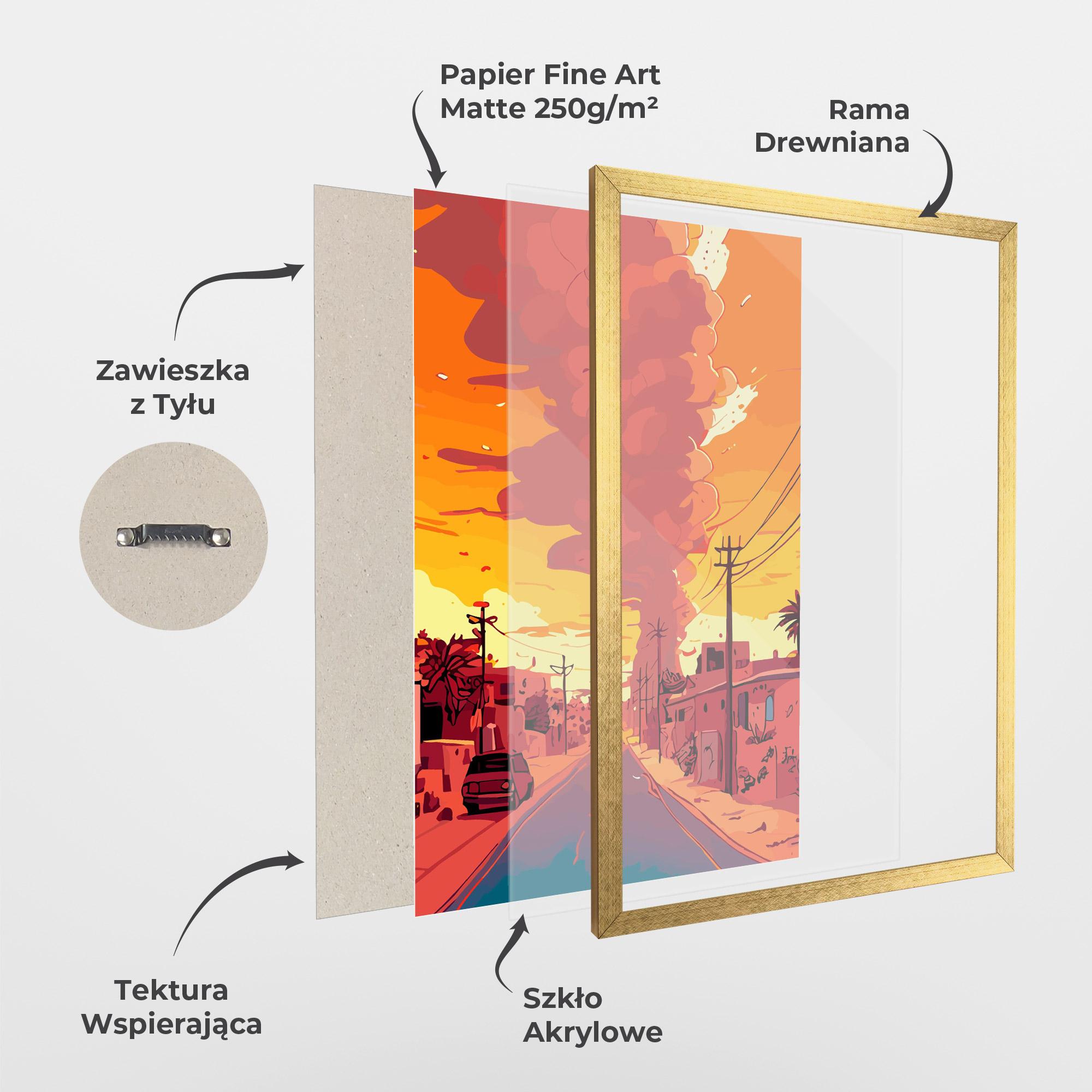 Plakat w Ramie African Smoke mockup 1