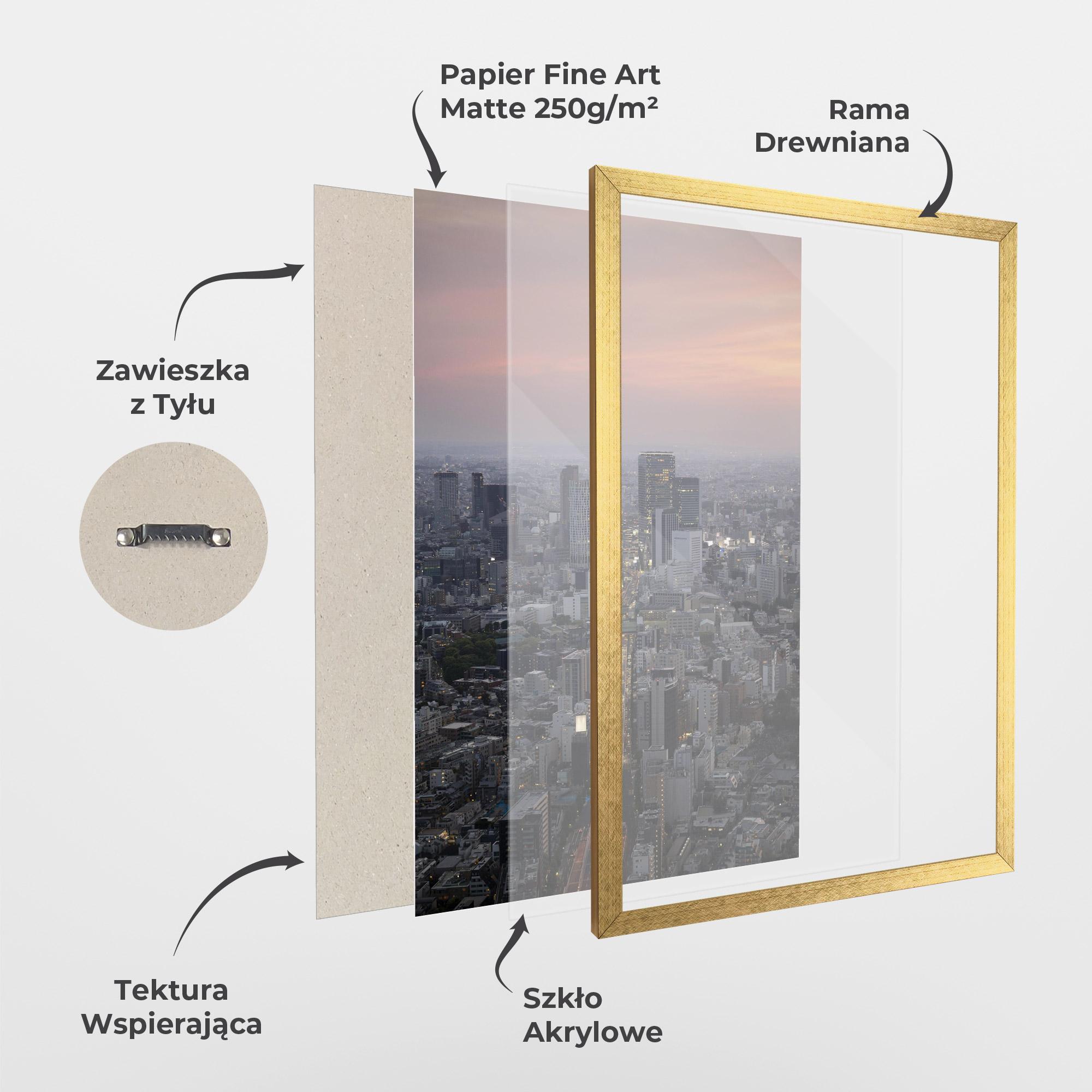 Plakat w Ramie Beautiful Tall Buildings mockup 1