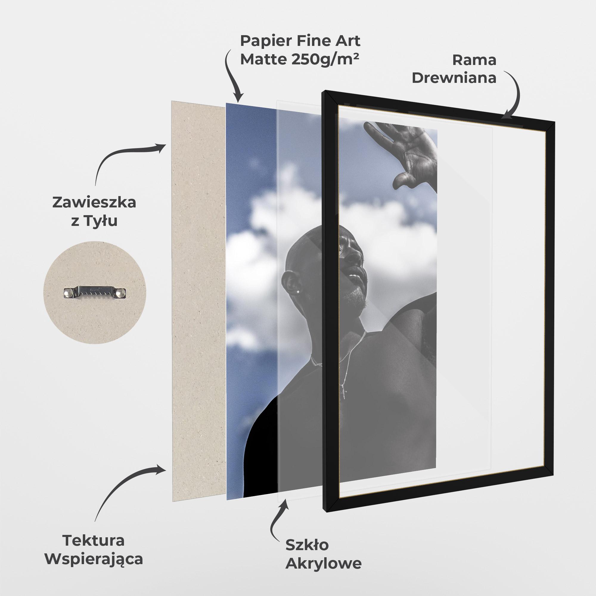 Plakat w Ramie African Blue Sky mockup 1