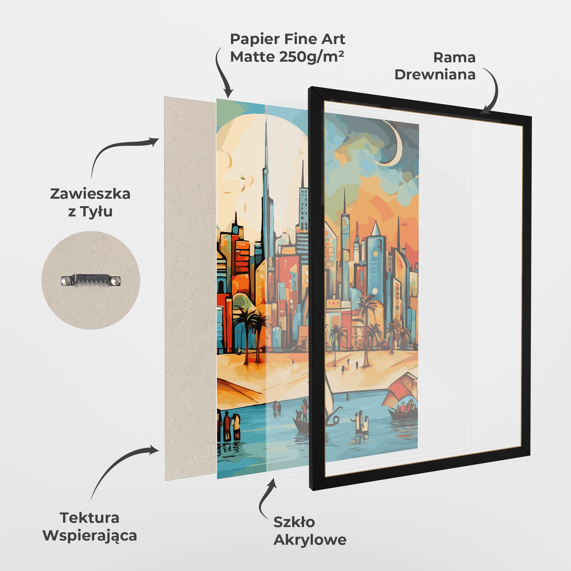 Plakat w Ramie African Moon mockup 1