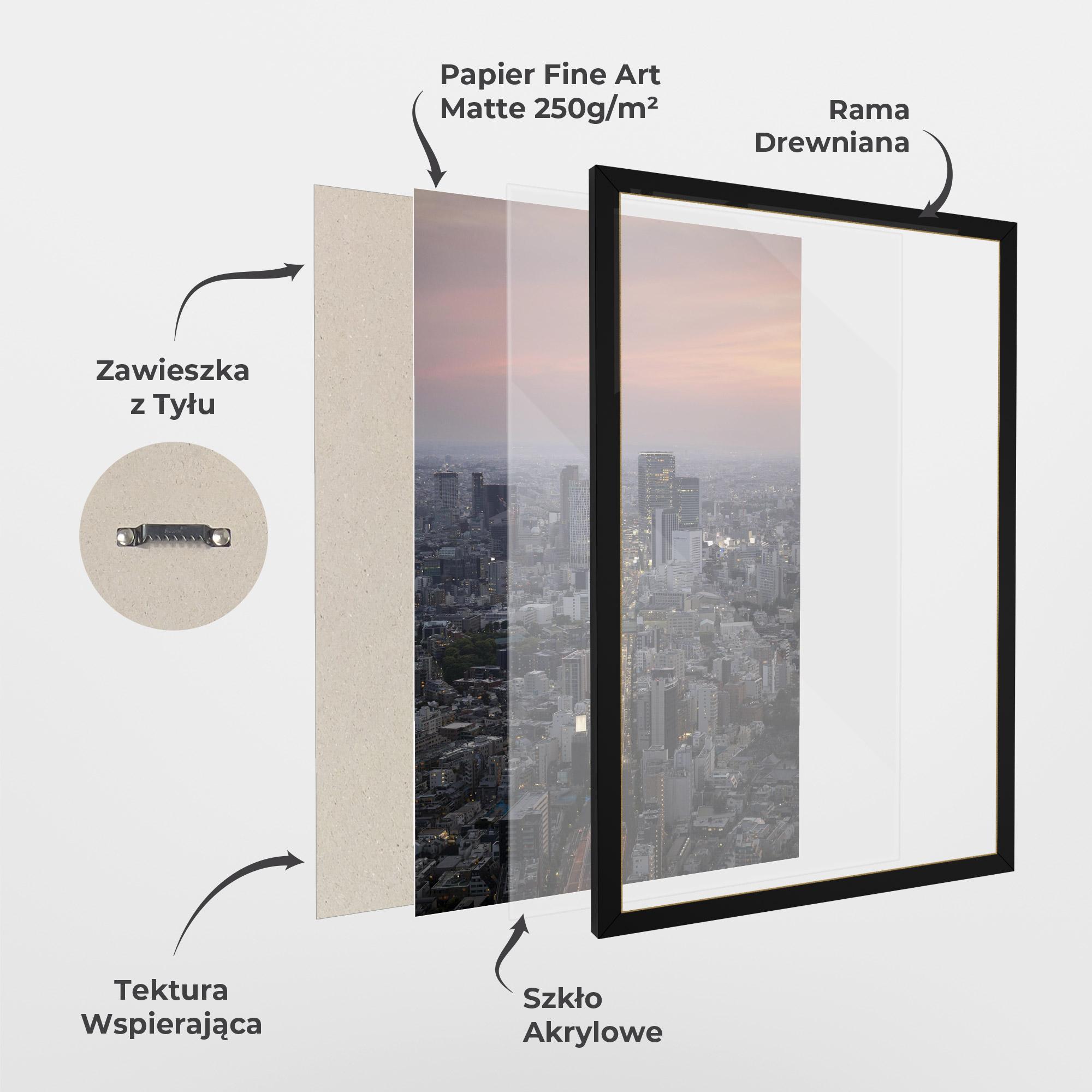 Plakat w Ramie Beautiful Tall Buildings mockup 1