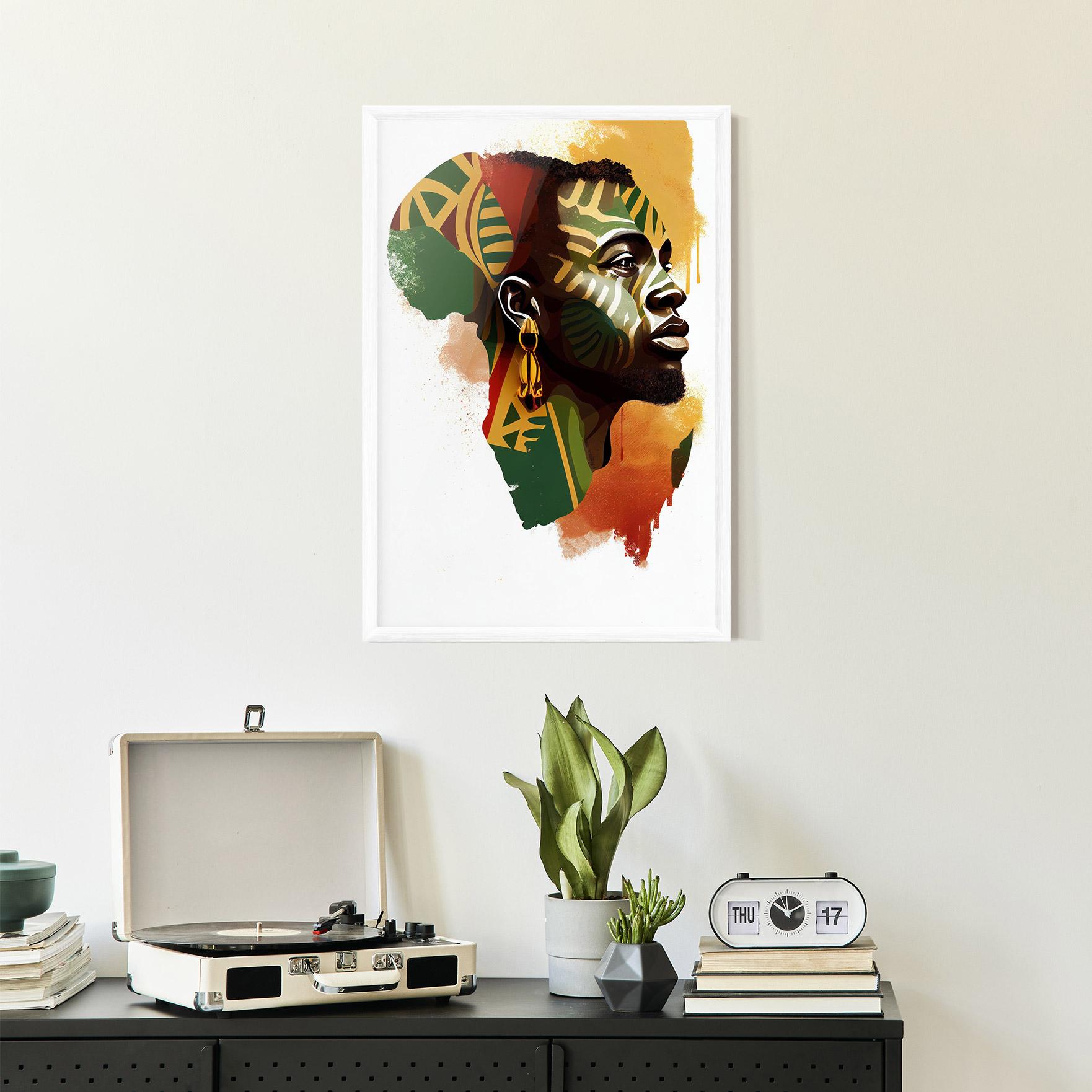 Plakat w Ramie African People Illustration mockup 2
