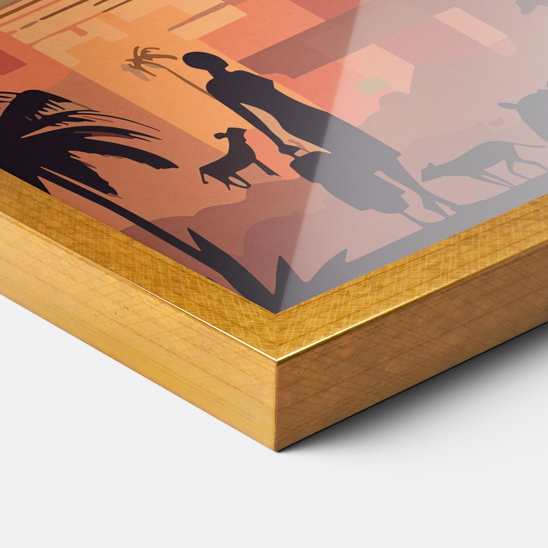 Plakat w Ramie Africa City Sunset mockup 3