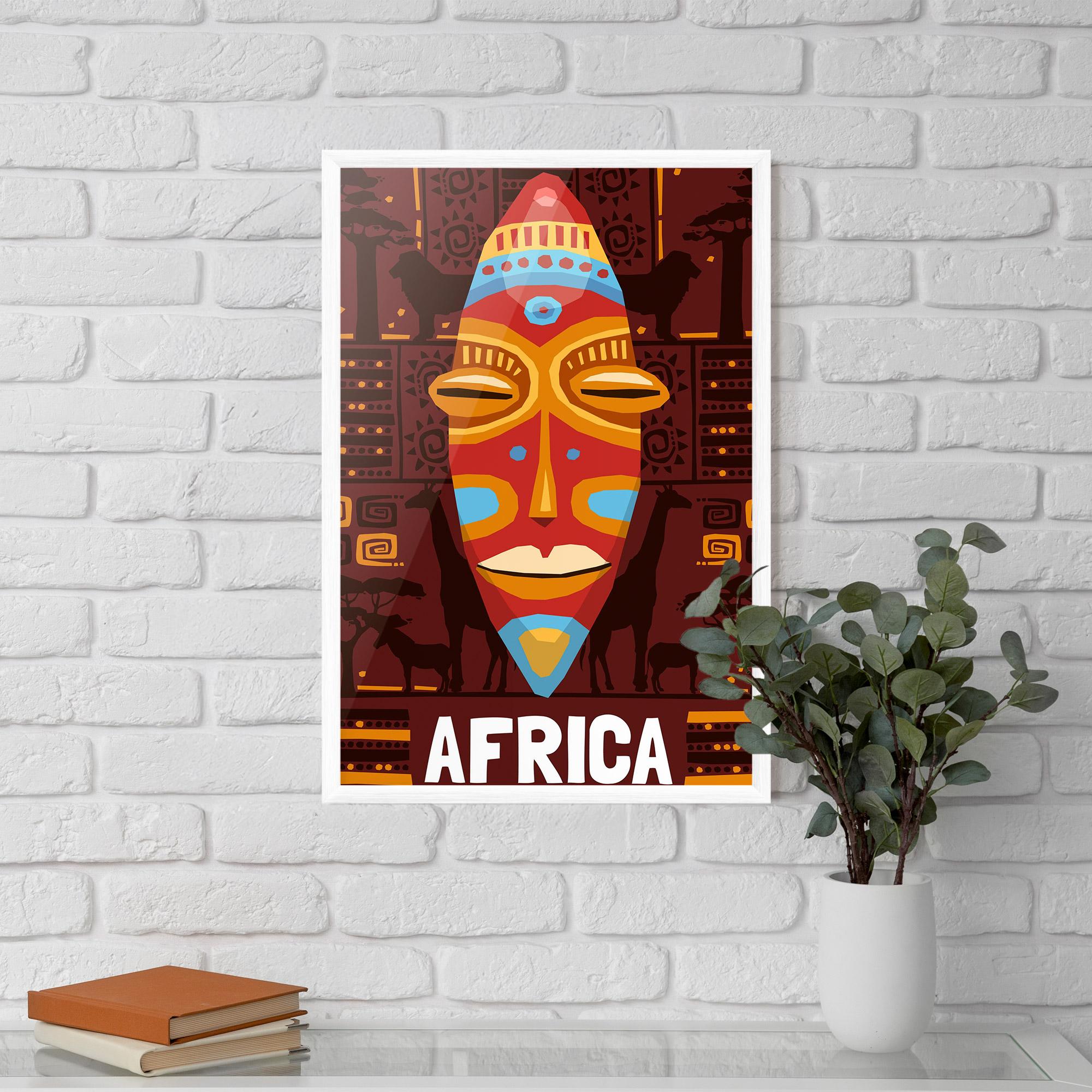 Plakat w Ramie Africa Mask mockup 5