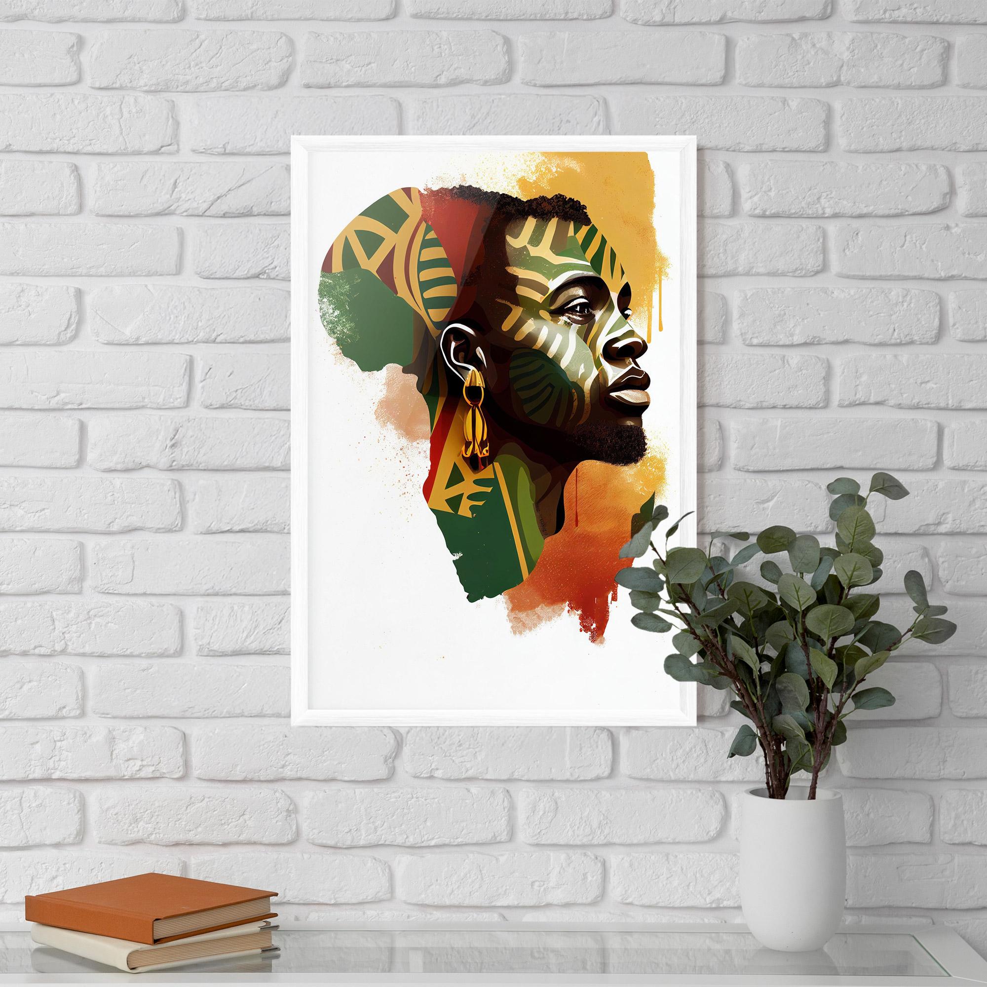 Plakat w Ramie African People Illustration mockup 5