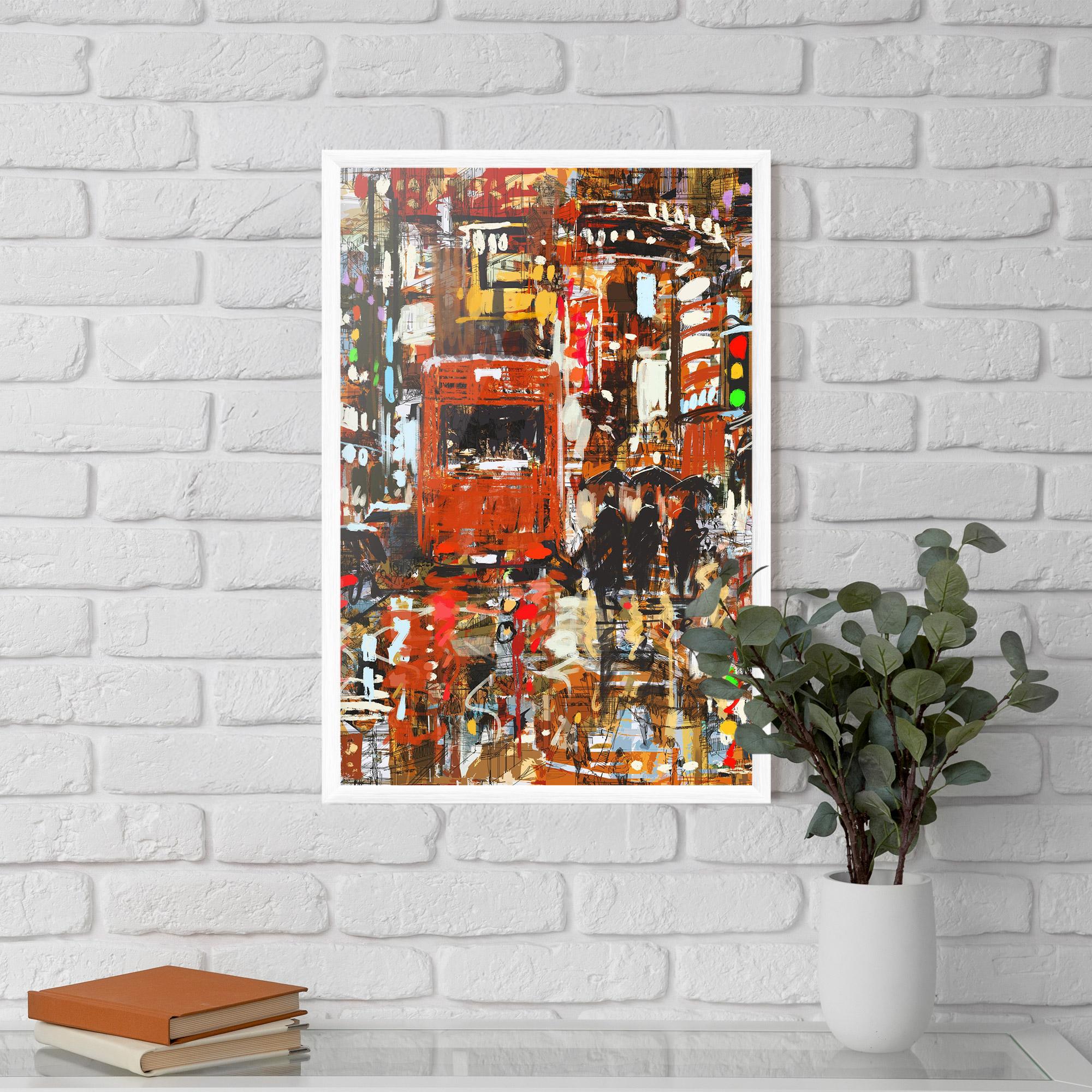 Plakat w Ramie Seamless Colorful City mockup 5