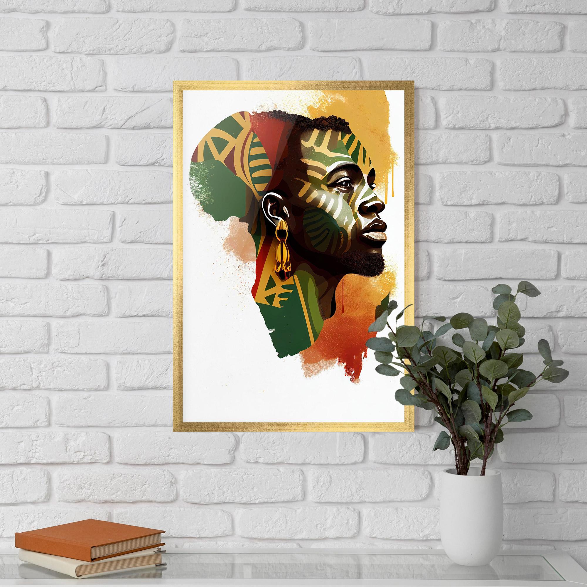 Plakat w Ramie African People Illustration mockup 5