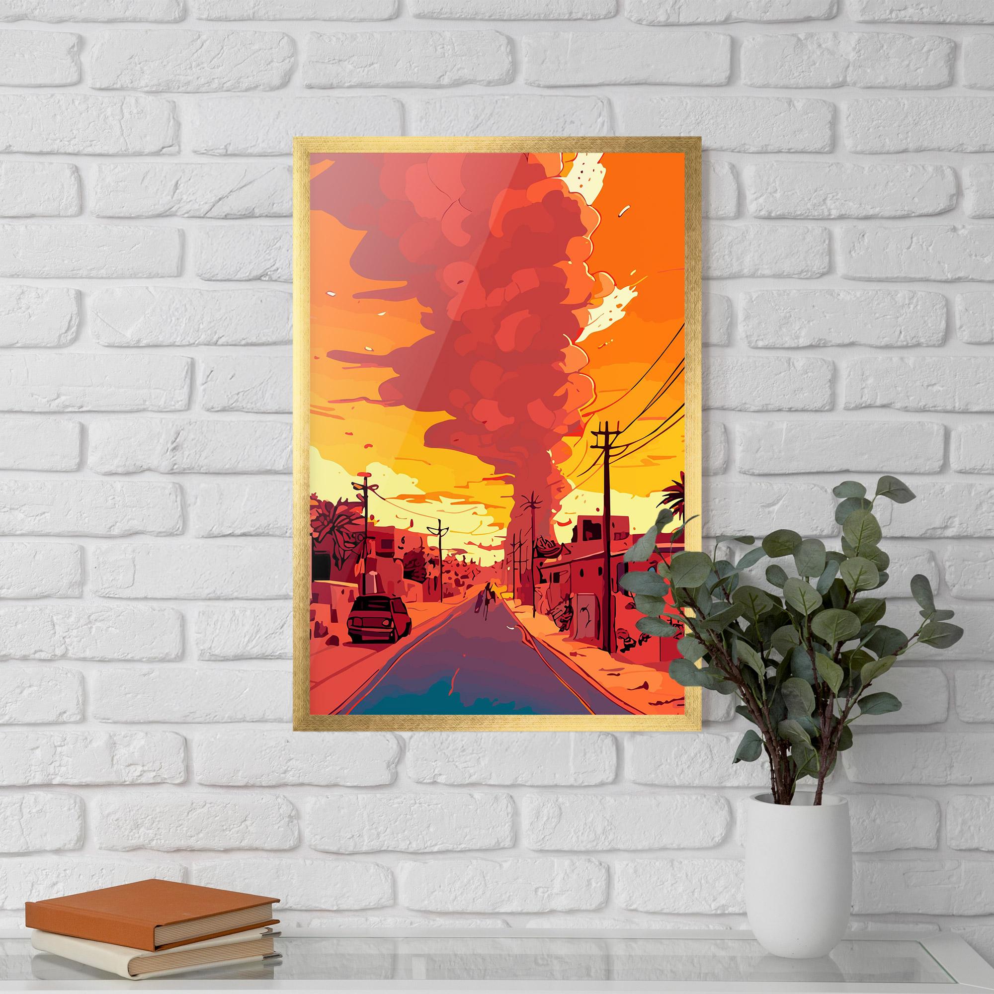 Plakat w Ramie African Smoke mockup 5