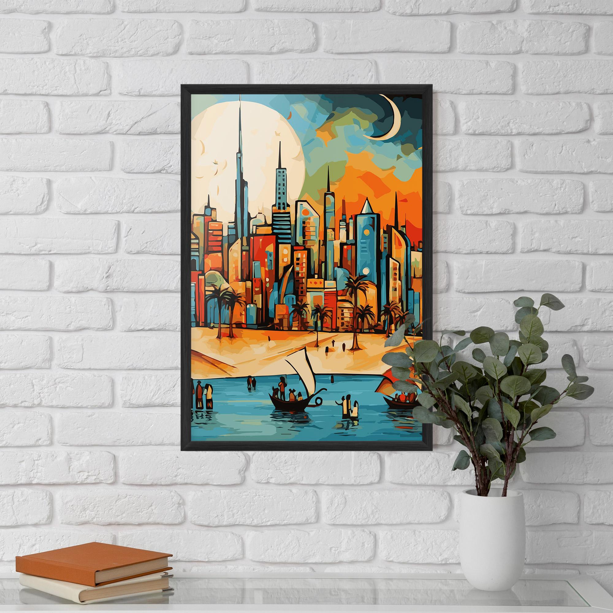 Plakat w Ramie African Moon mockup 5