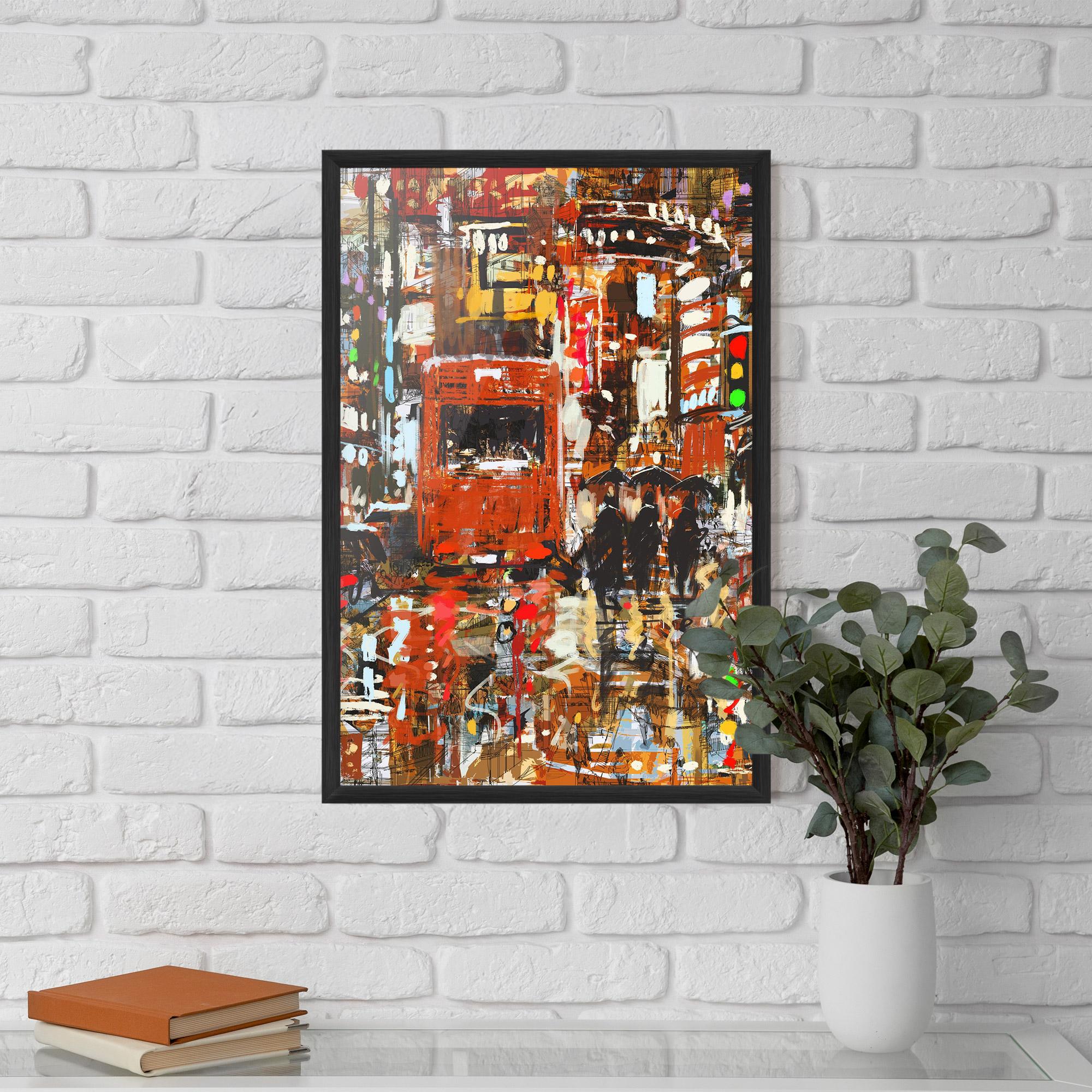 Plakat w Ramie Seamless Colorful City mockup 5