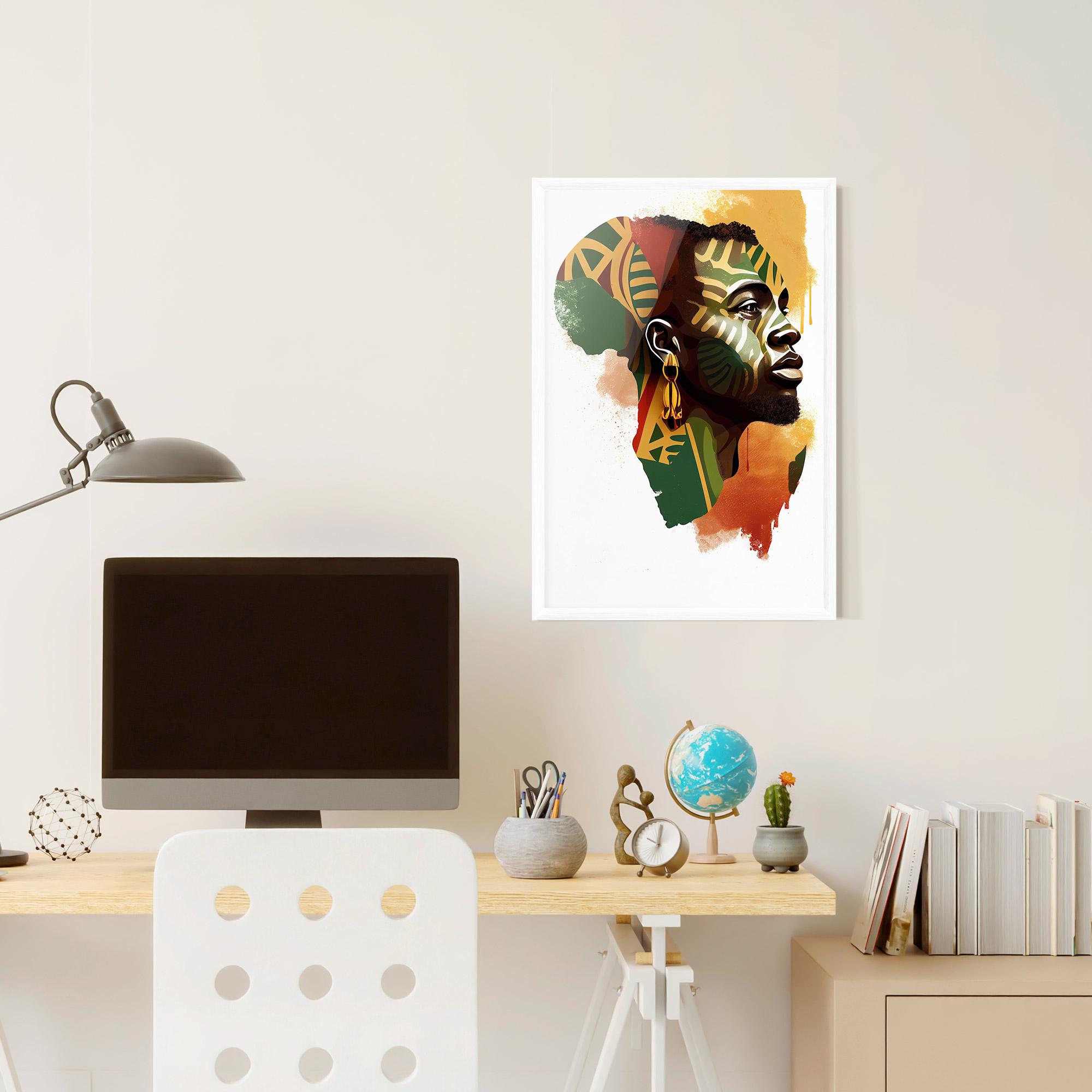 Plakat w Ramie African People Illustration mockup 6