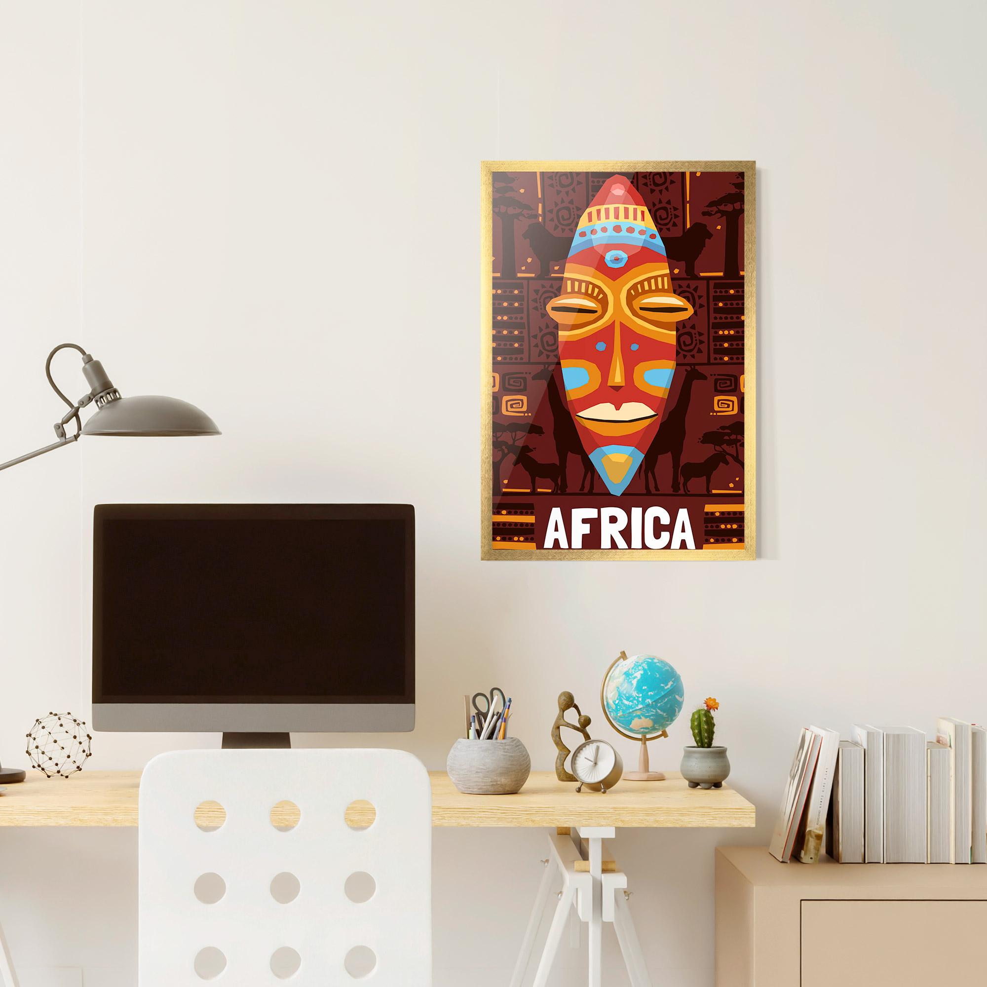 Plakat w Ramie Africa Mask mockup 6