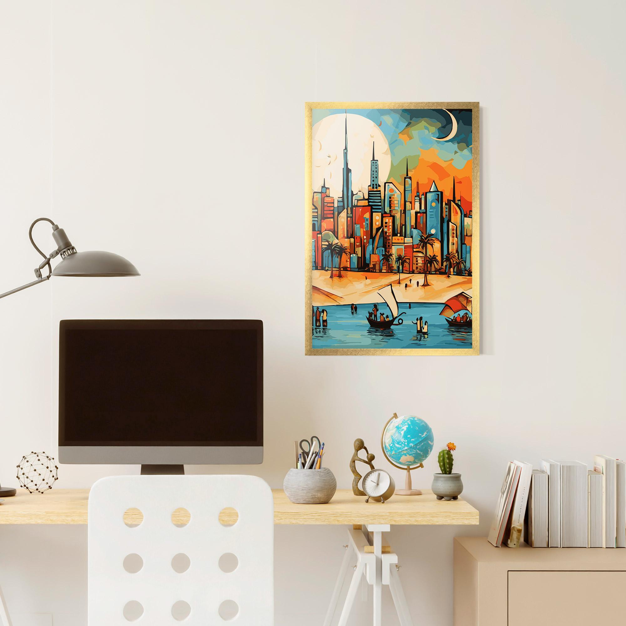 Plakat w Ramie African Moon mockup 6