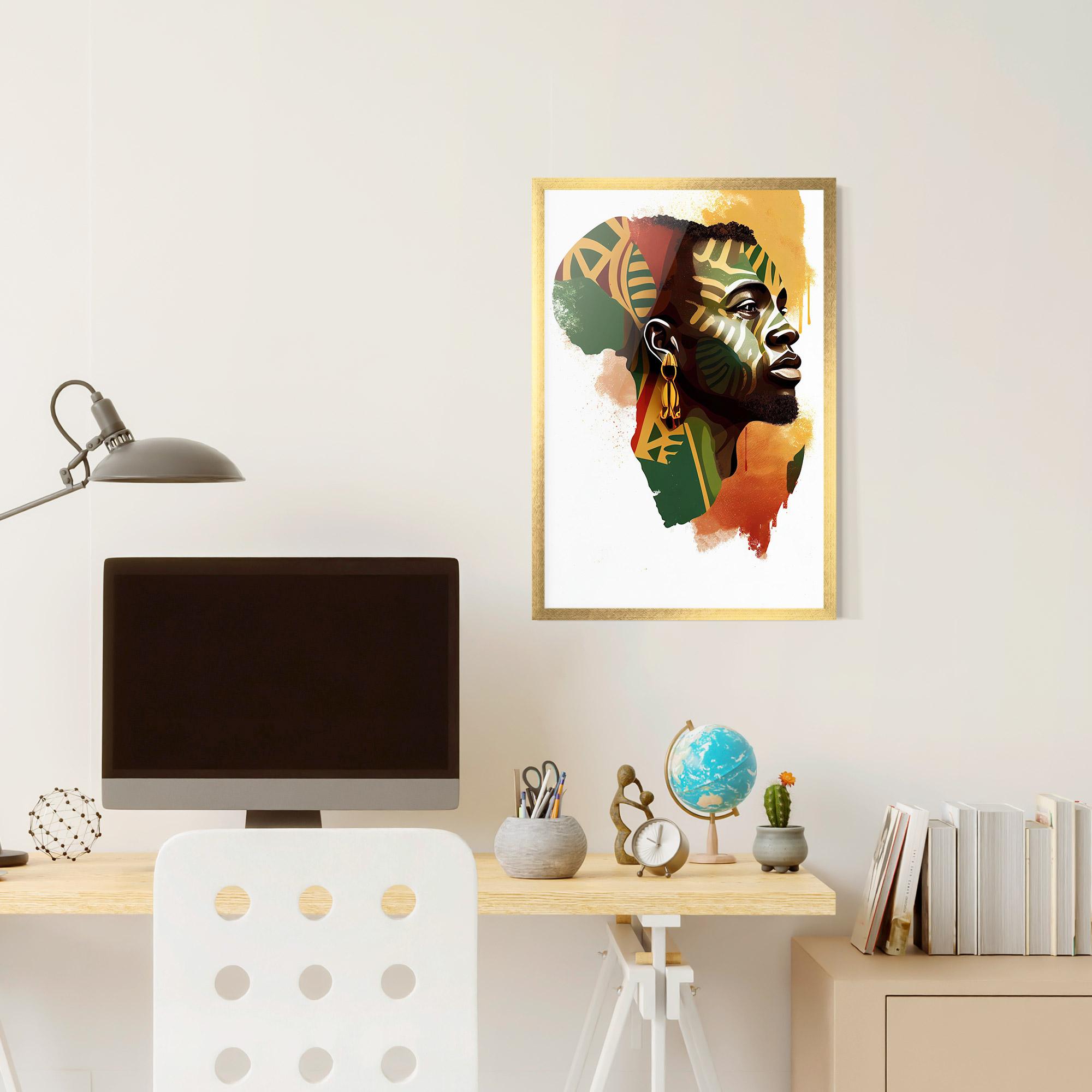 Plakat w Ramie African People Illustration mockup 6
