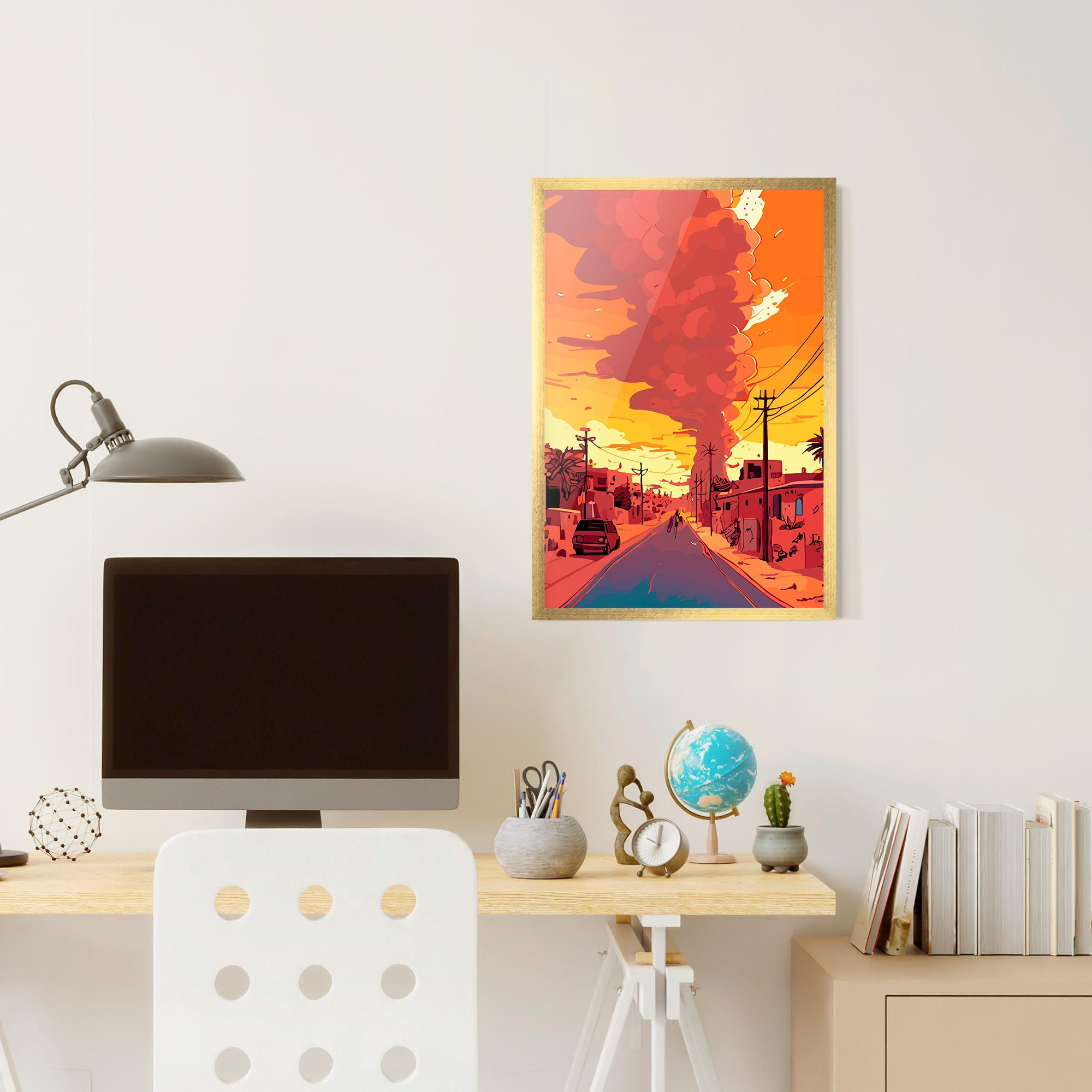 Plakat w Ramie African Smoke mockup 6