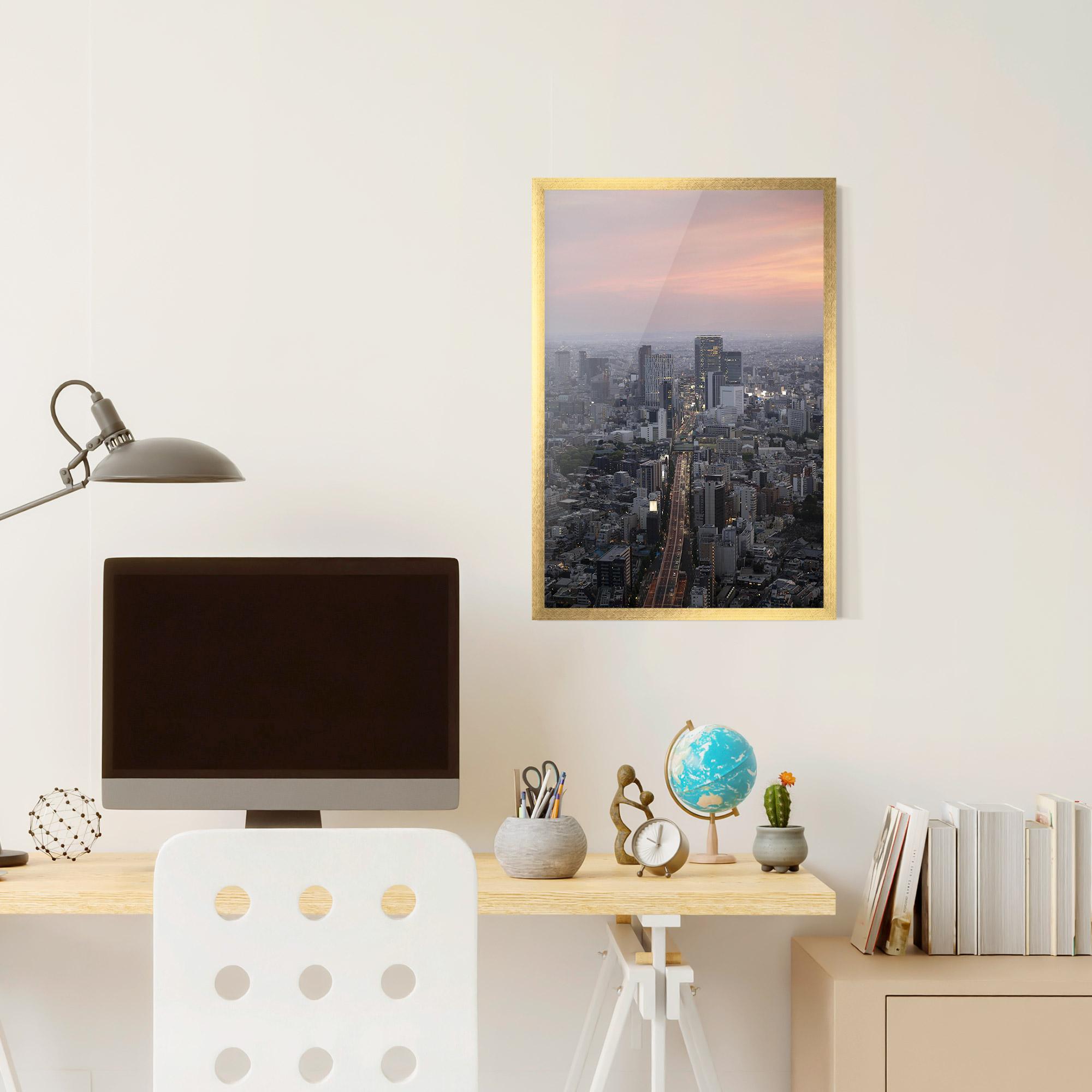 Plakat w Ramie Beautiful Tall Buildings mockup 6