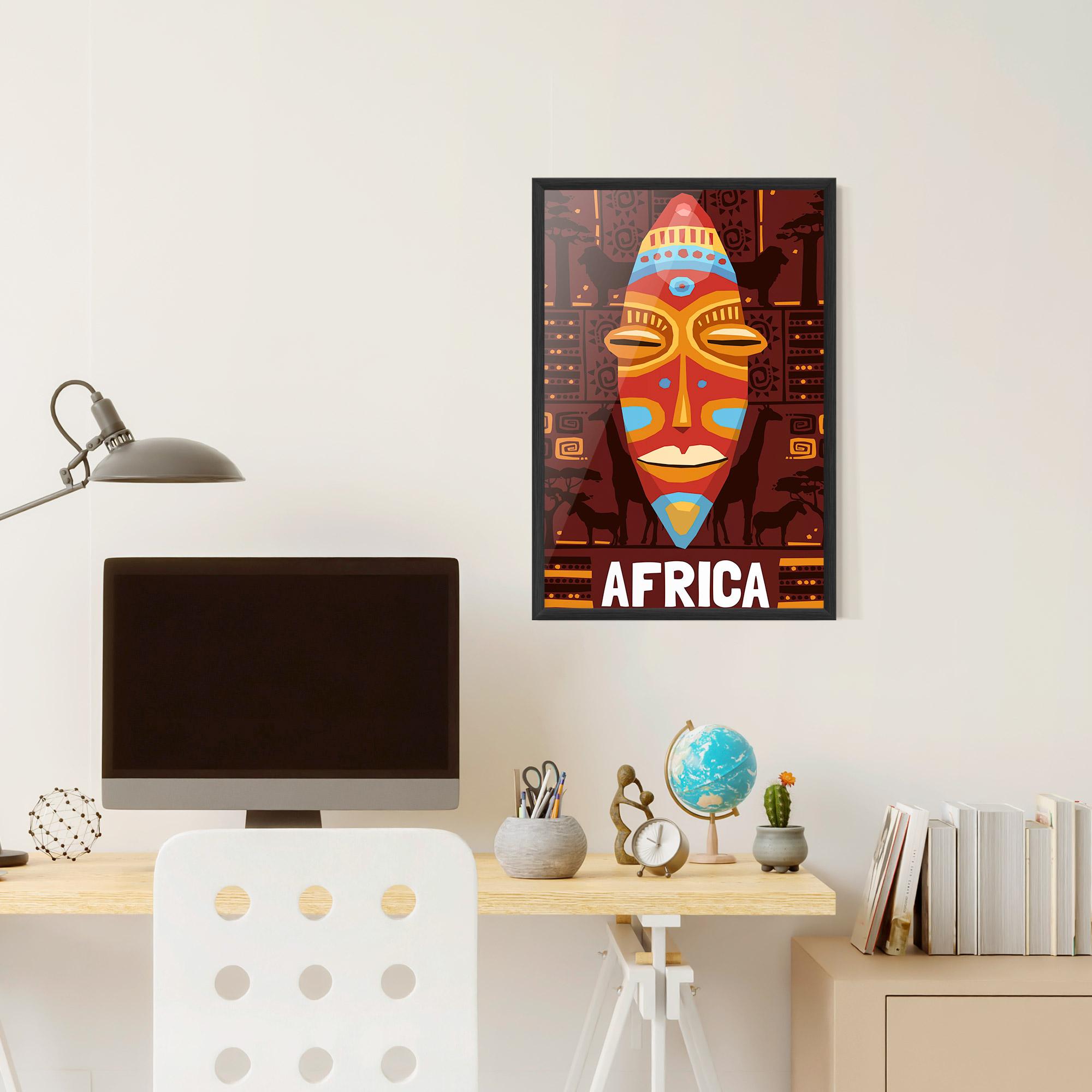 Plakat w Ramie Africa Mask mockup 6