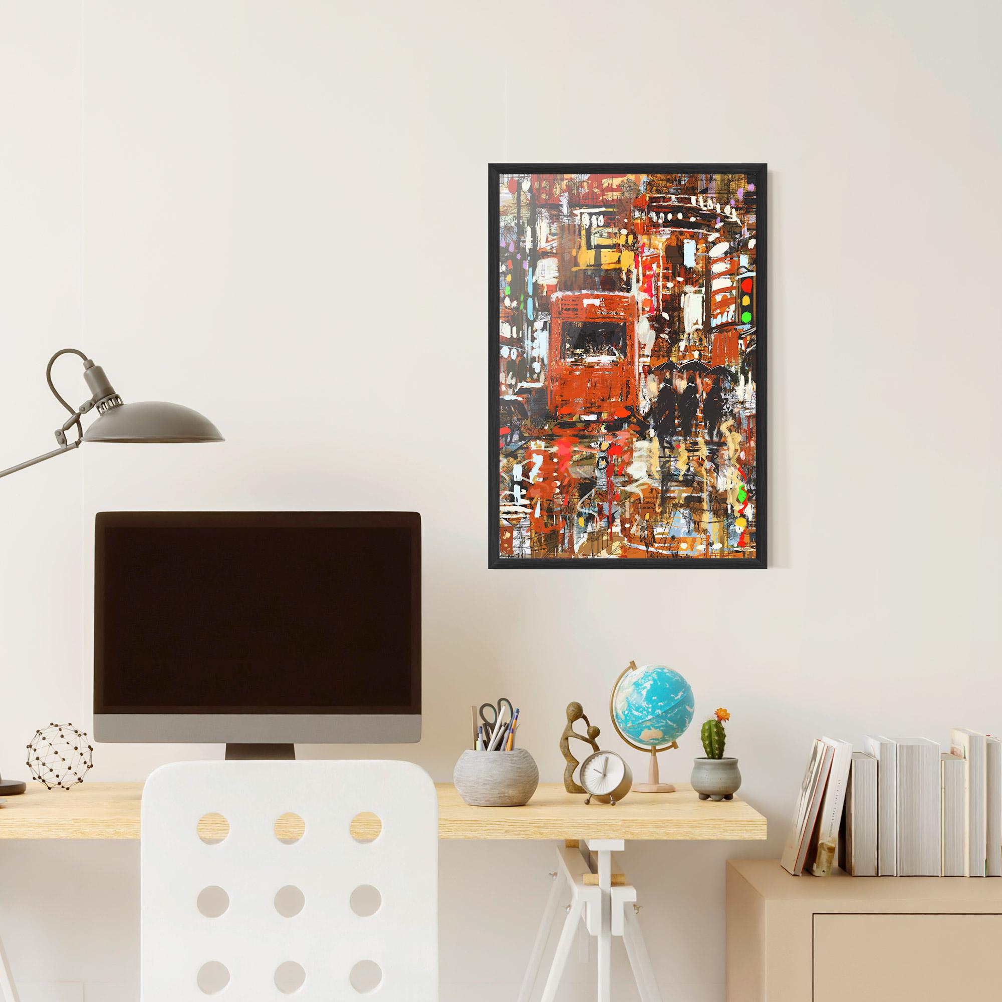 Plakat w Ramie Seamless Colorful City mockup 6