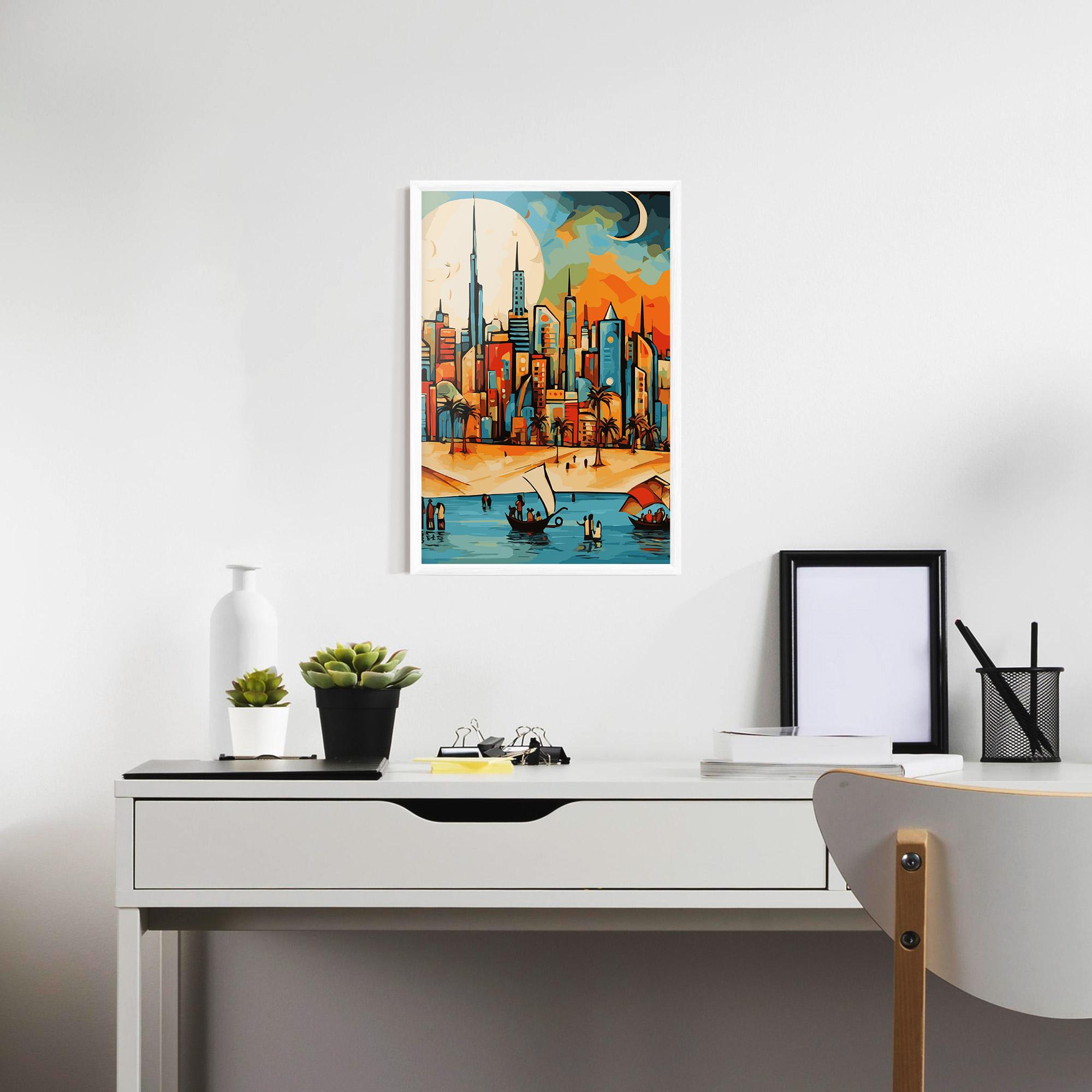 Plakat w Ramie African Moon mockup 7