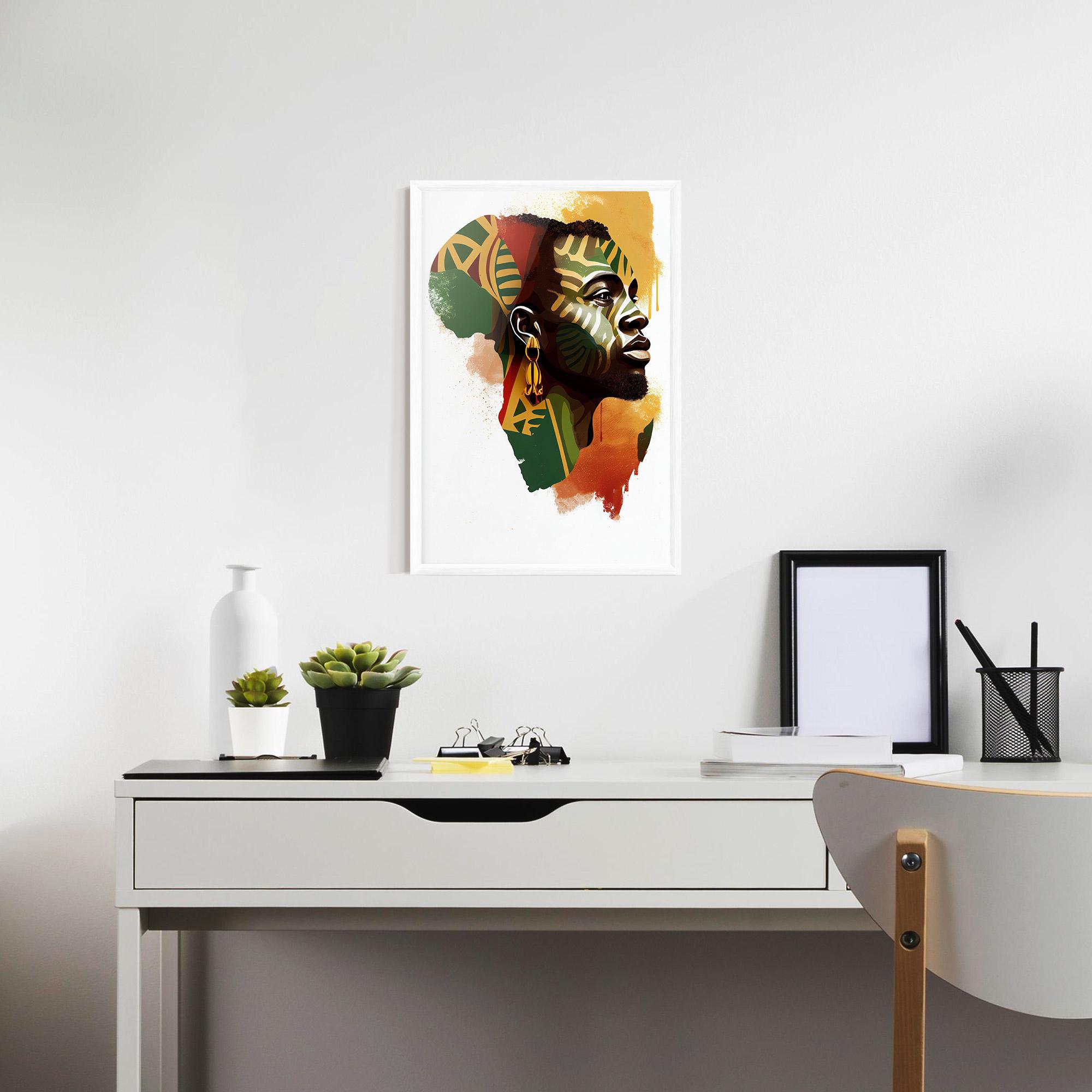 Plakat w Ramie African People Illustration mockup 7