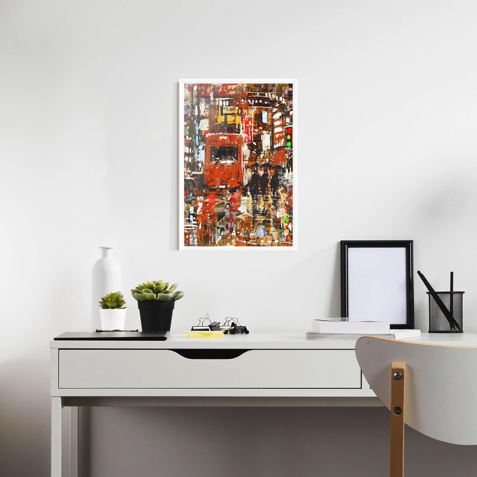 Plakat w Ramie Seamless Colorful City mockup 7