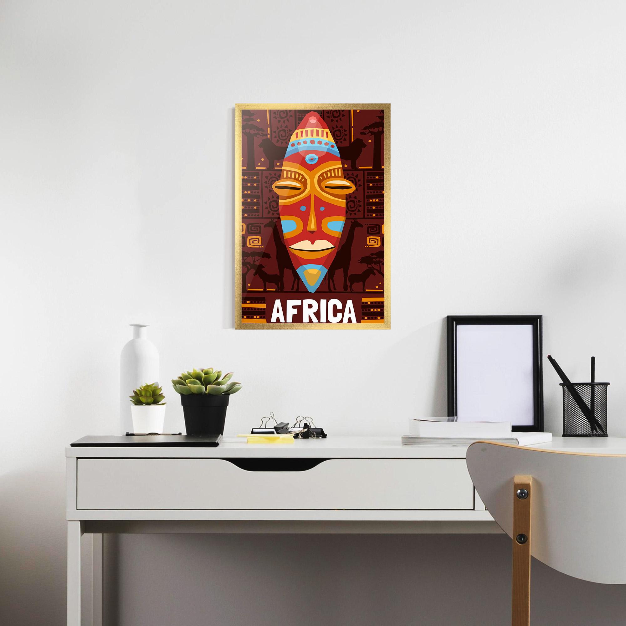 Plakat w Ramie Africa Mask mockup 7