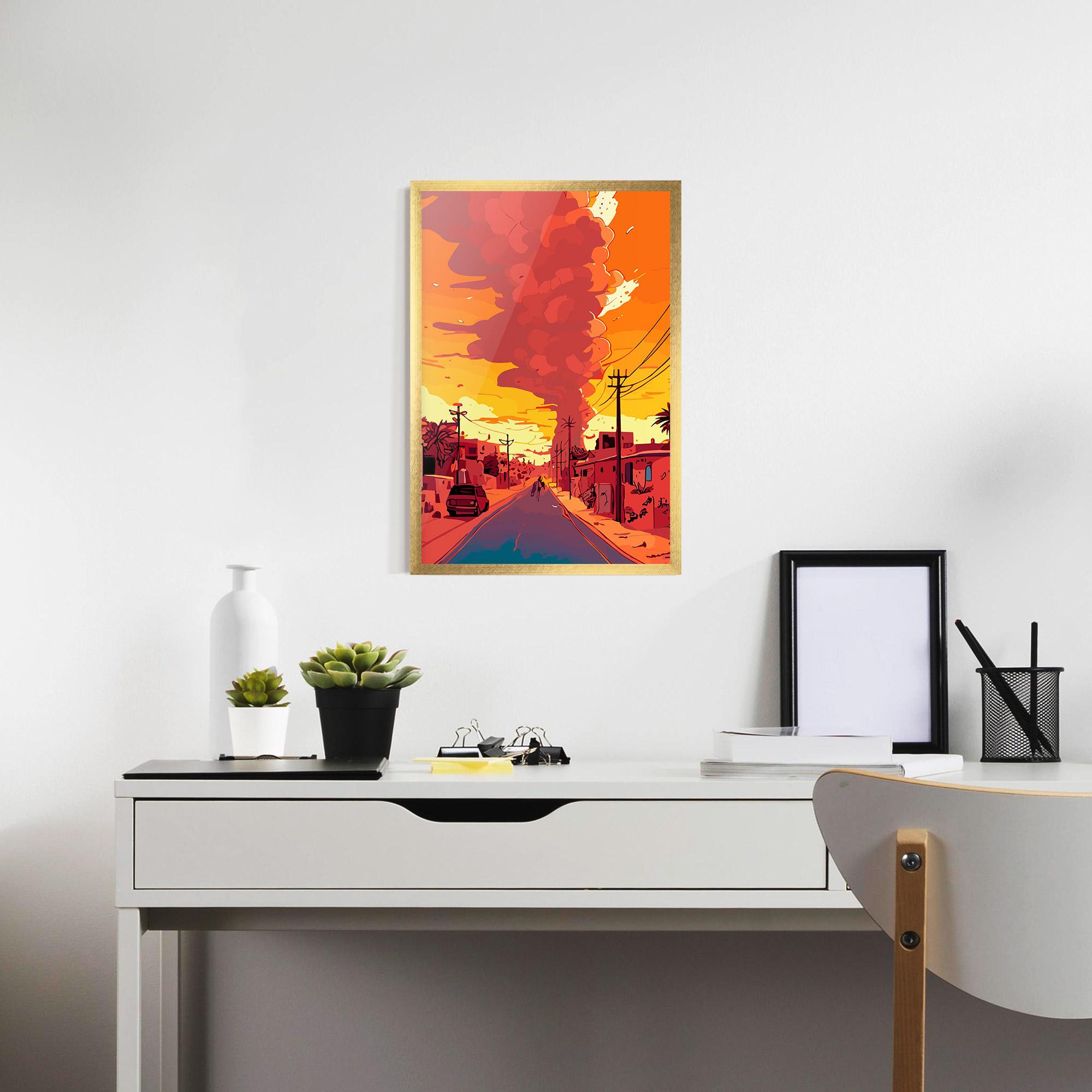 Plakat w Ramie African Smoke mockup 7